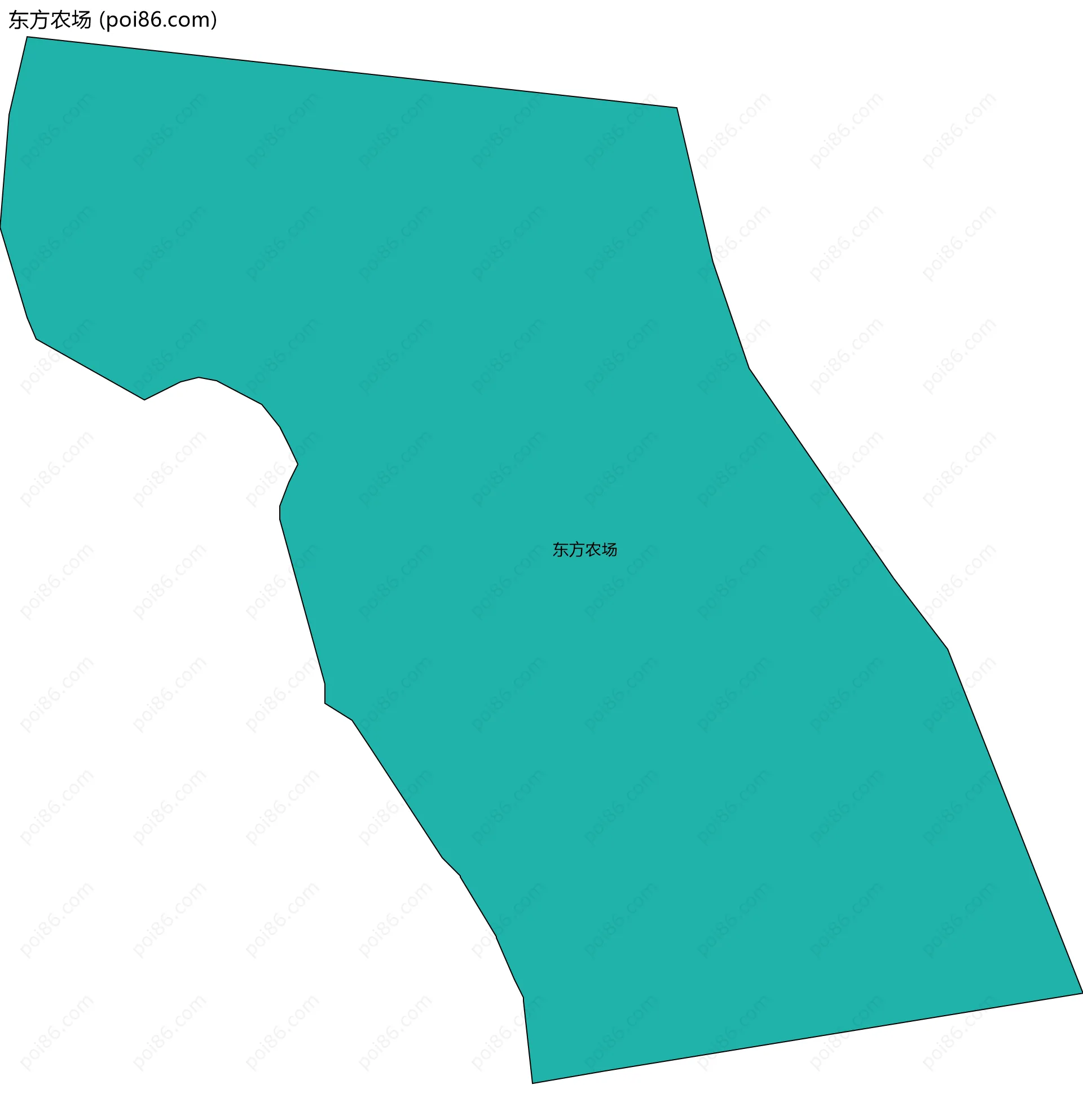 东方农场边界地图
