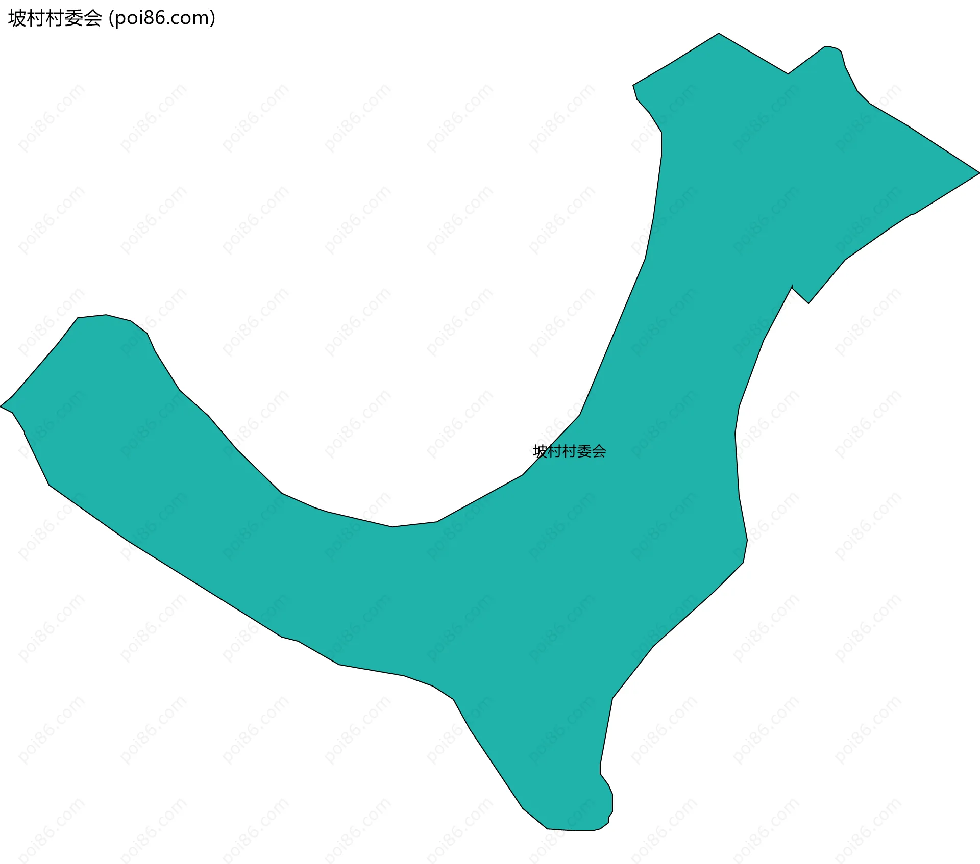 坡村村委会边界地图