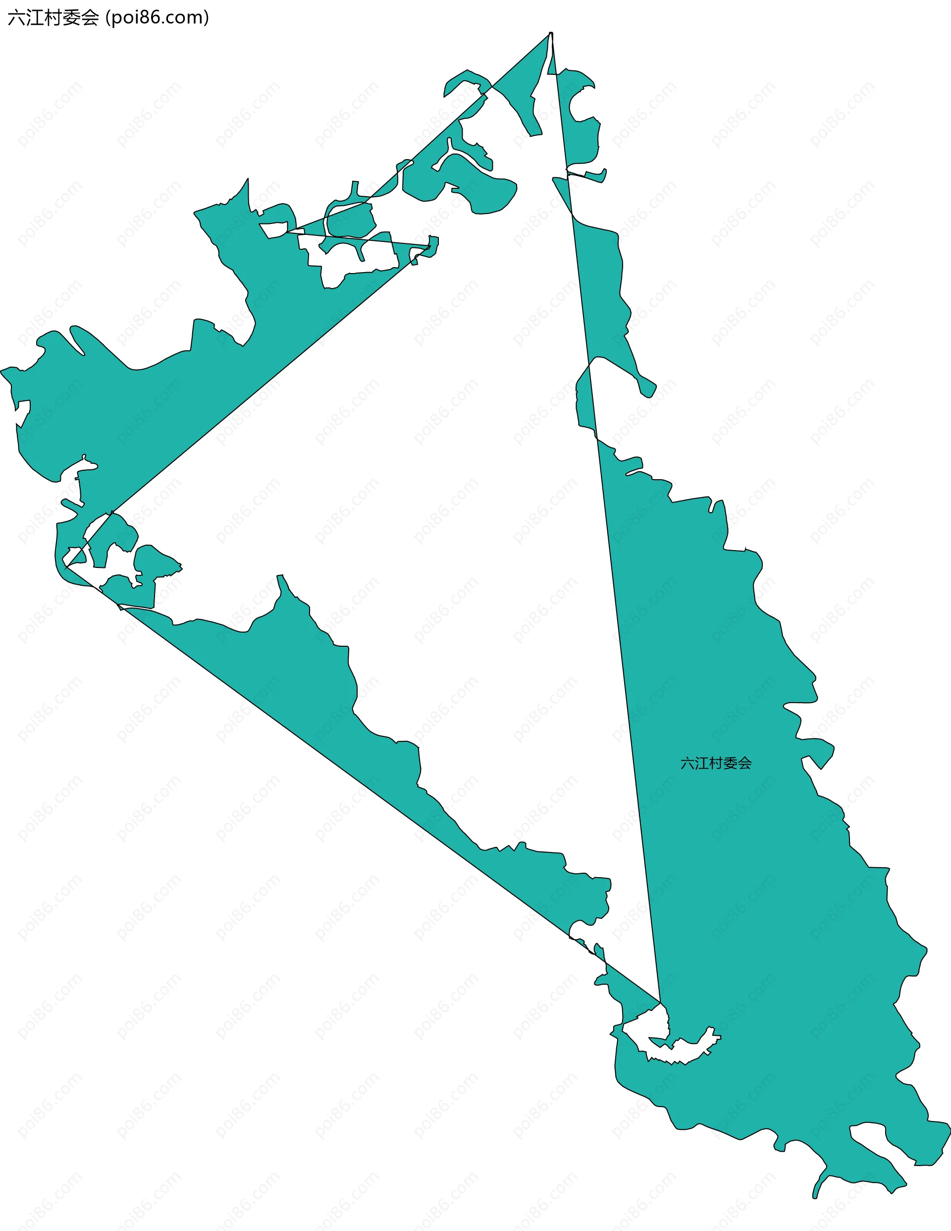 六江村委会边界地图