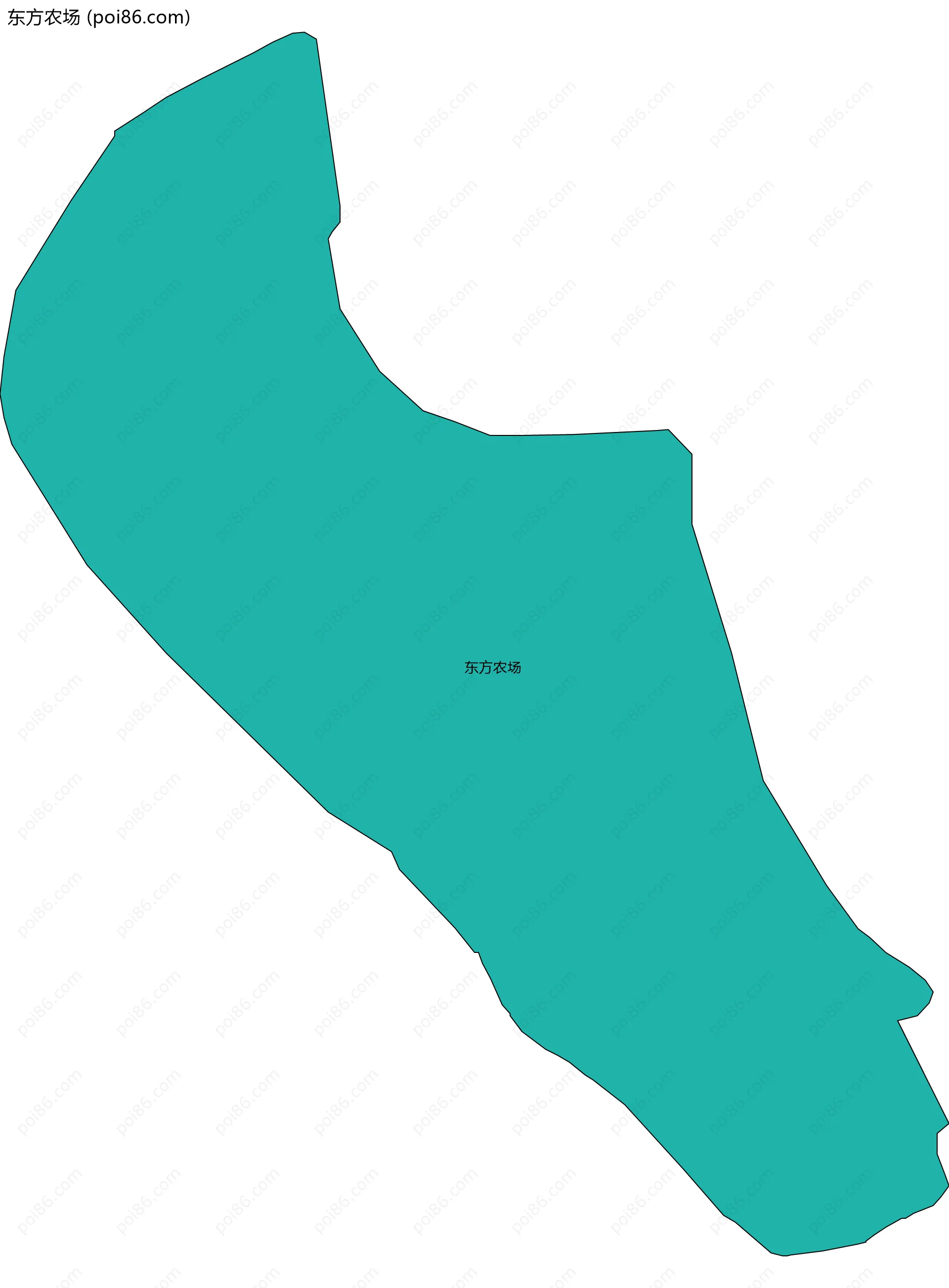 东方农场边界地图