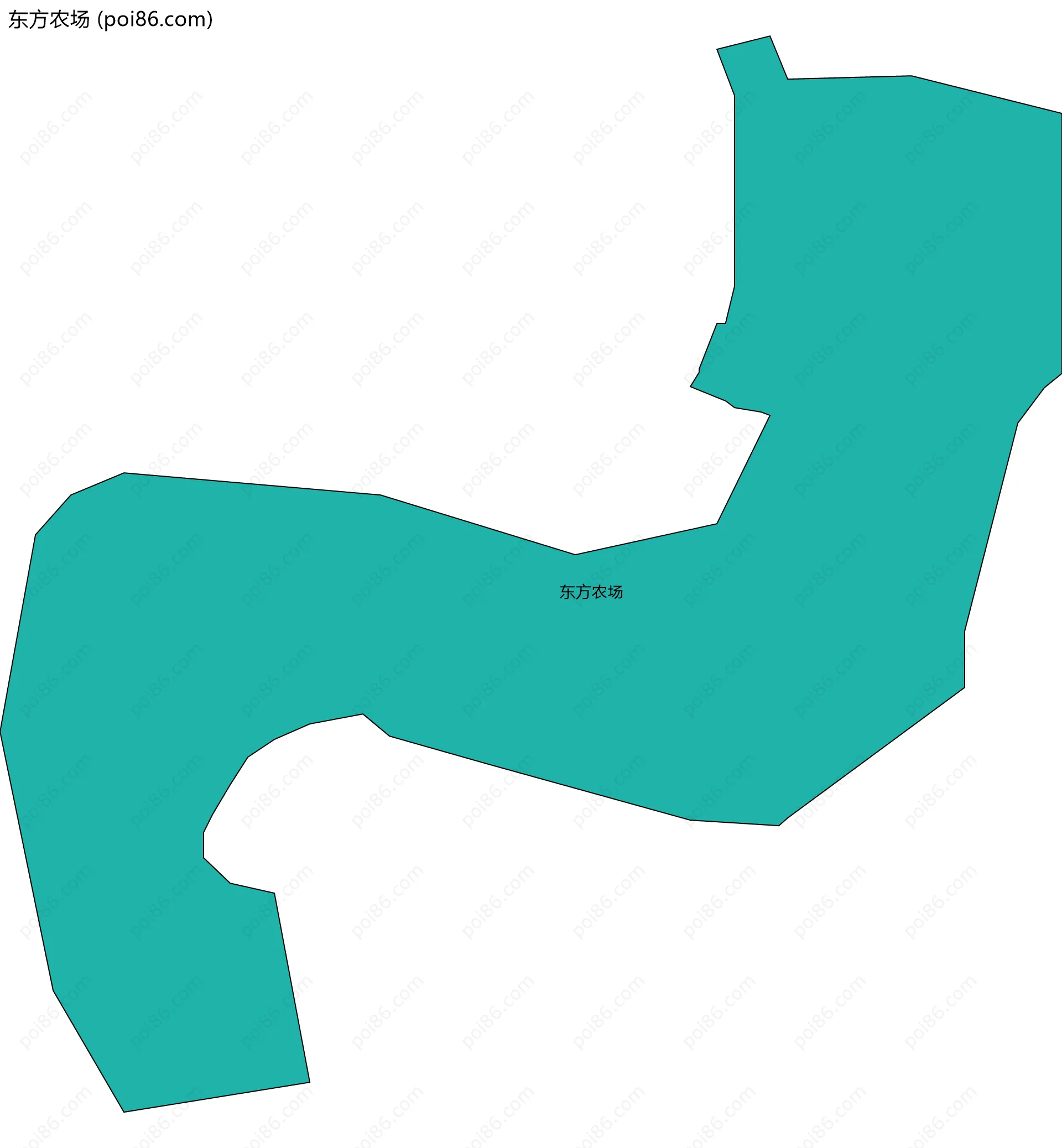 东方农场边界地图