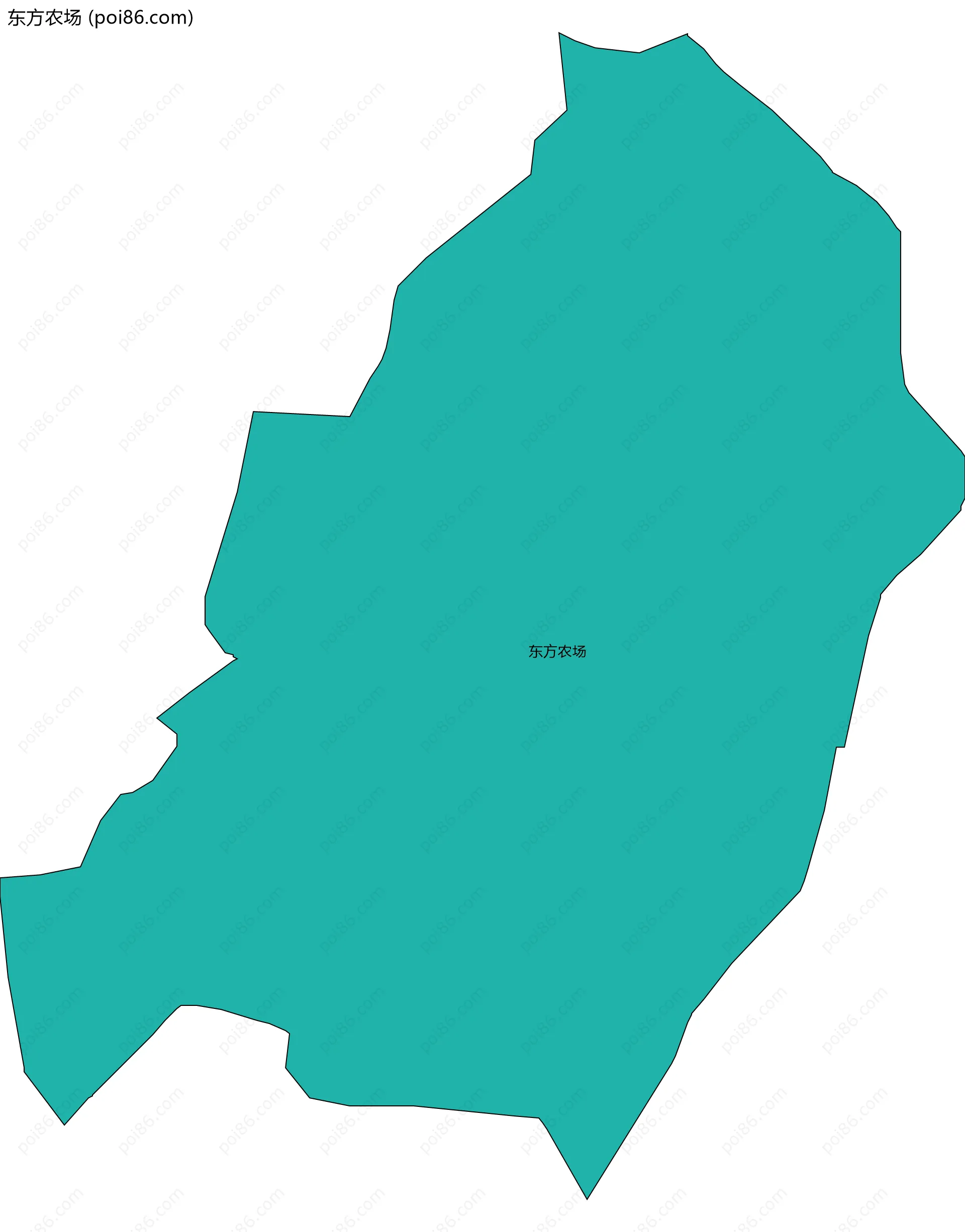 东方农场边界地图