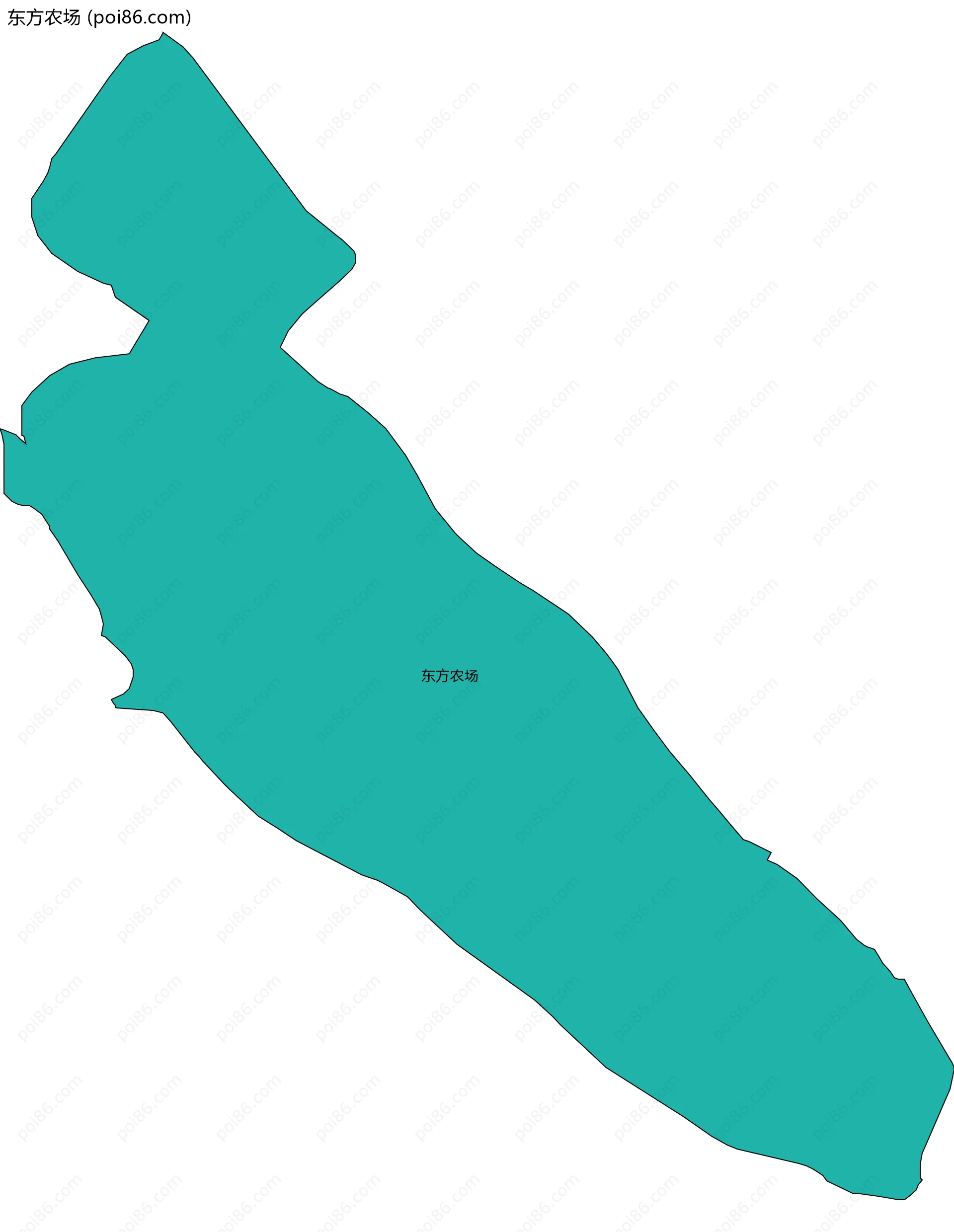 东方农场边界地图