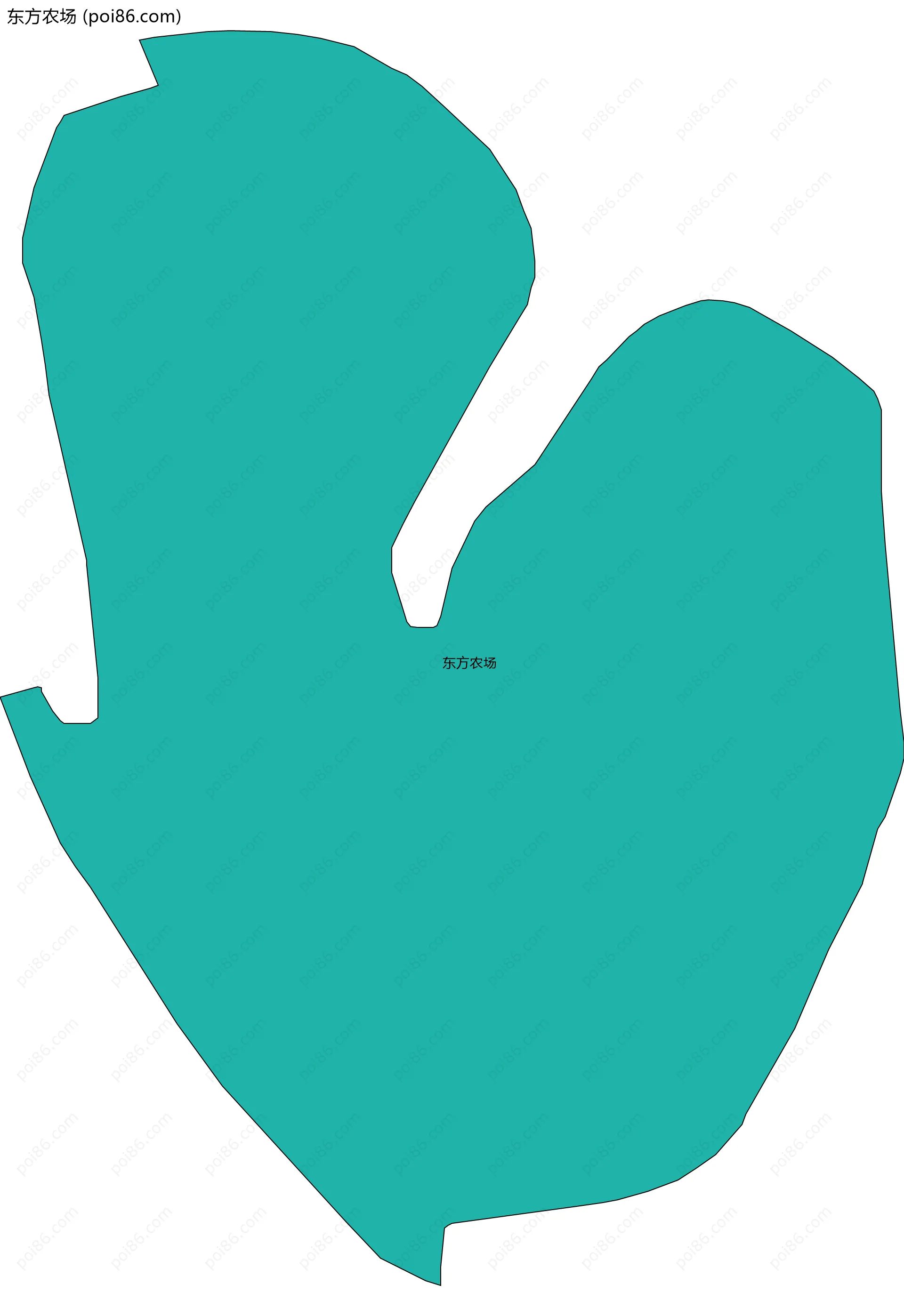 东方农场边界地图