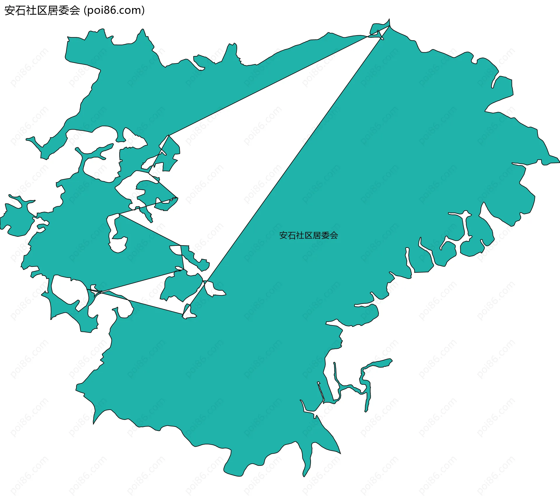 安石社区居委会边界地图