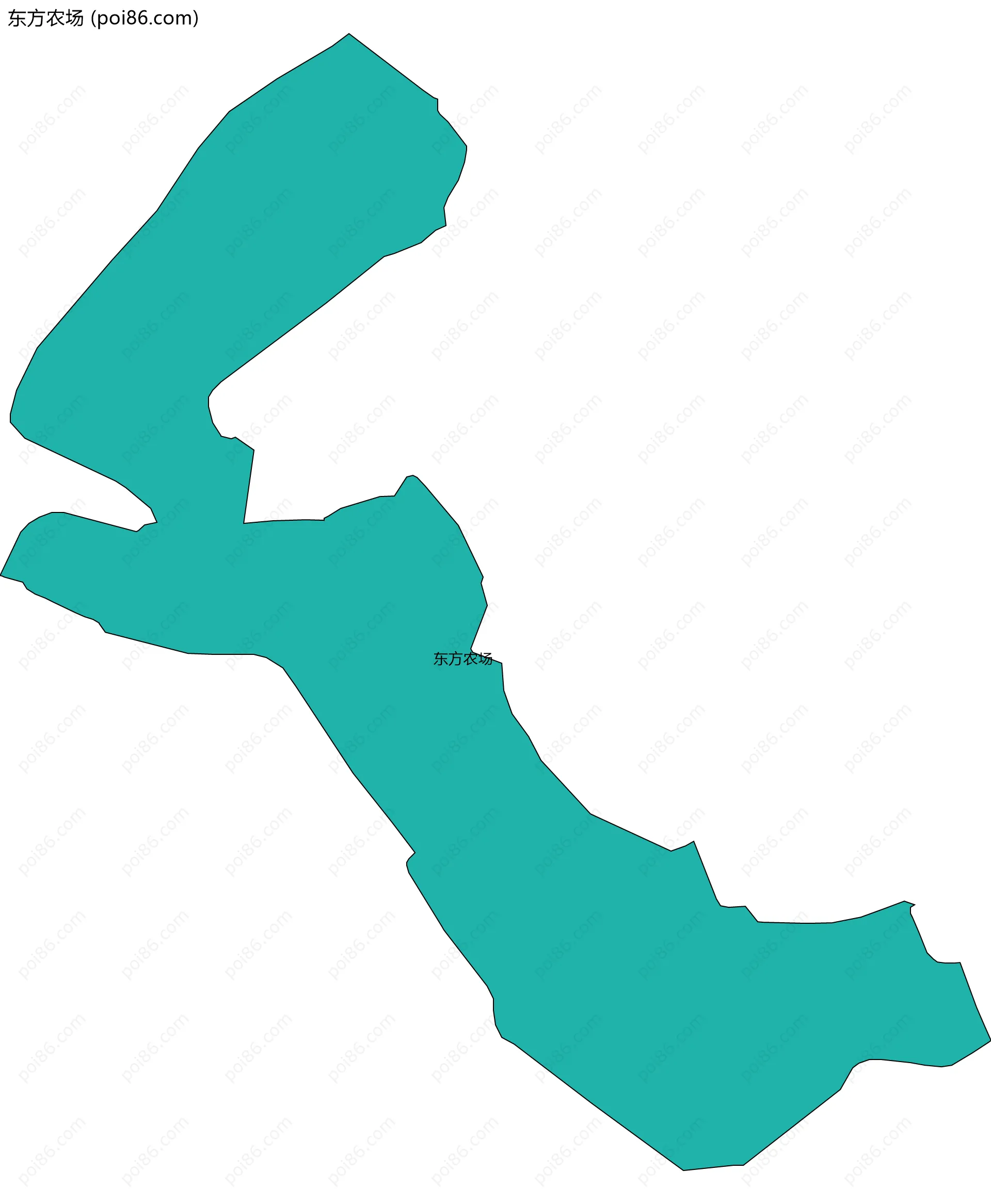 东方农场边界地图