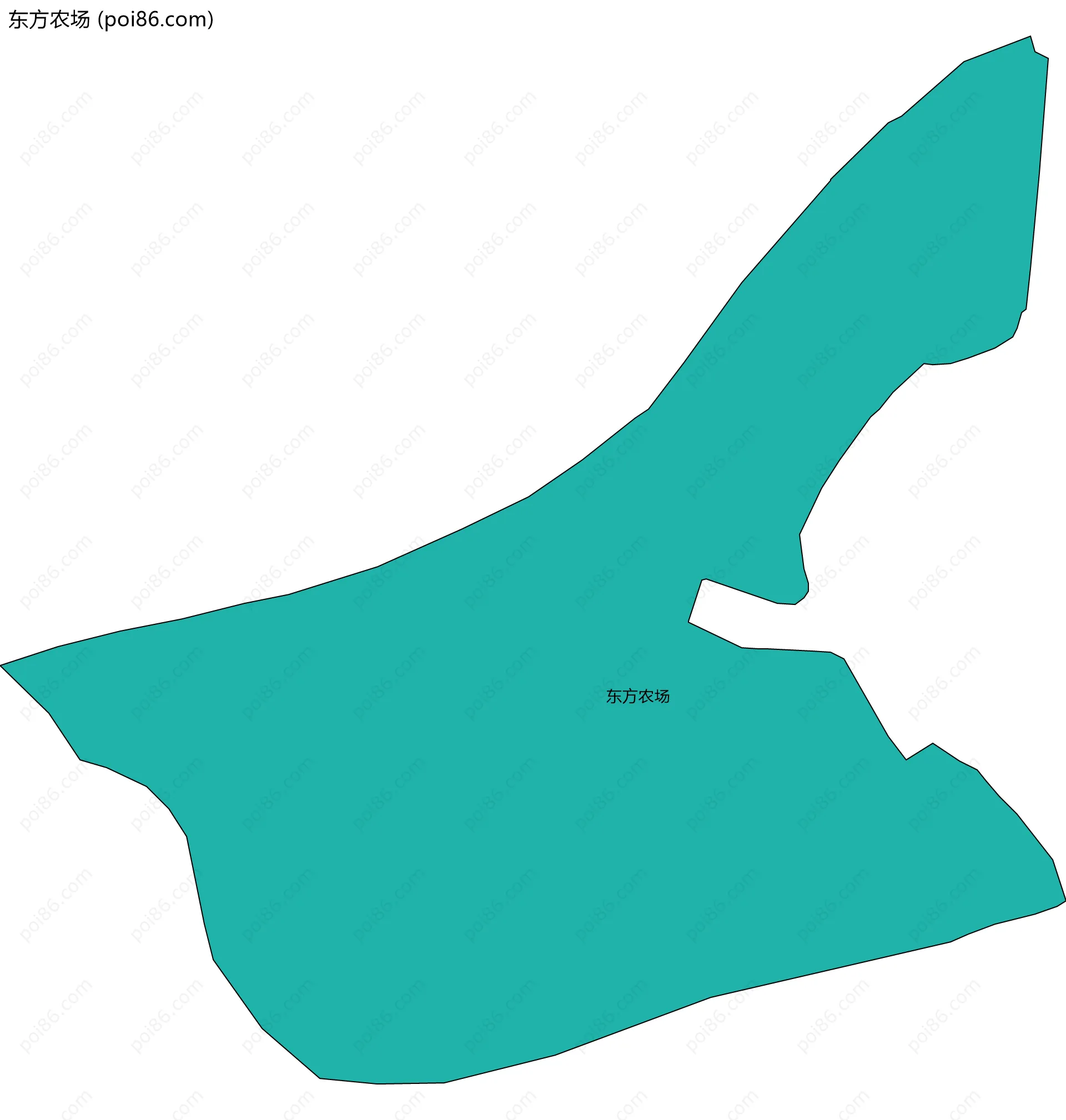 东方农场边界地图