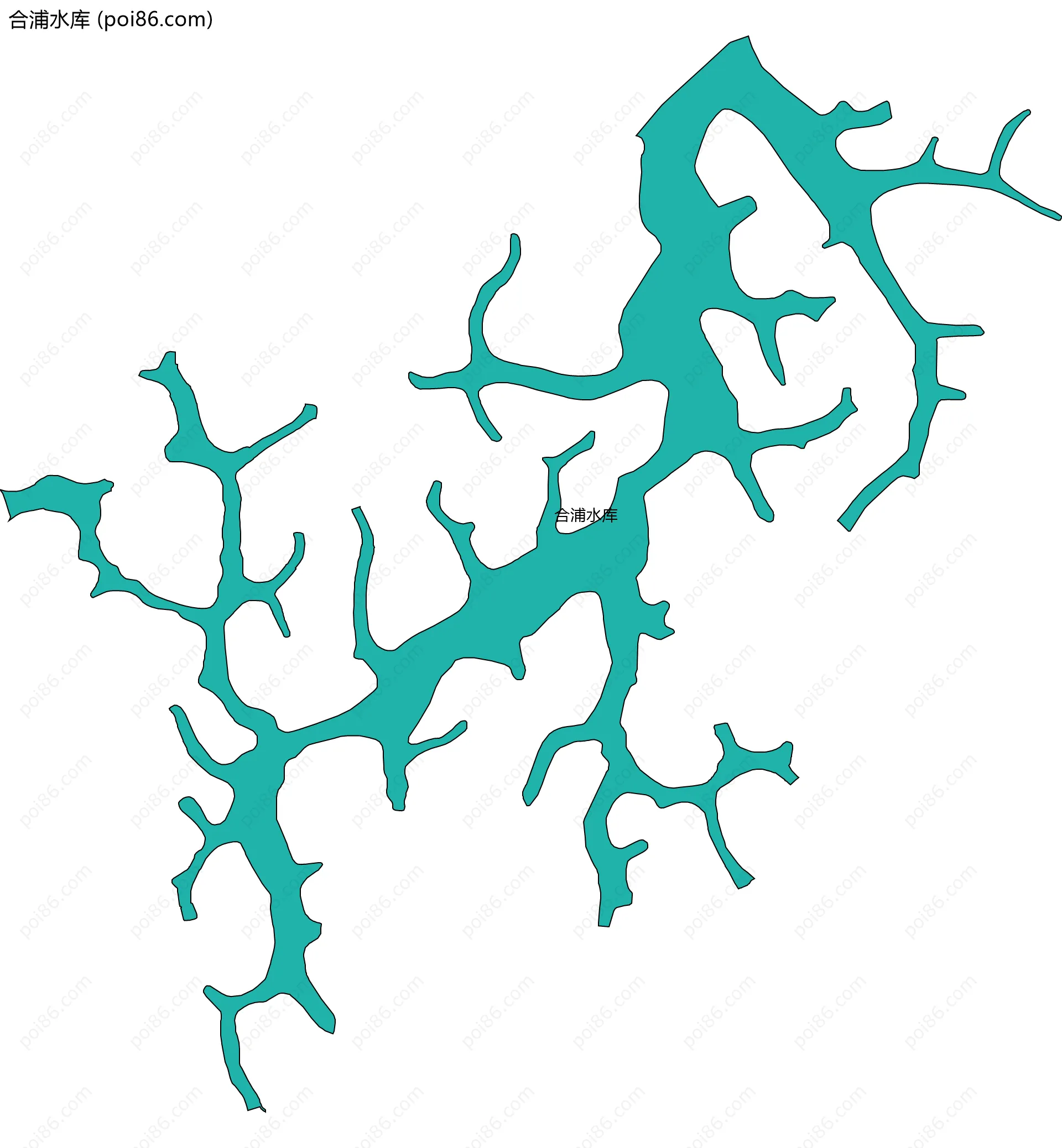 合浦水库边界地图