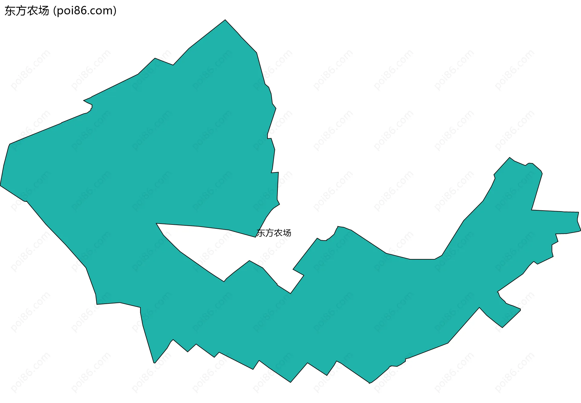 东方农场边界地图