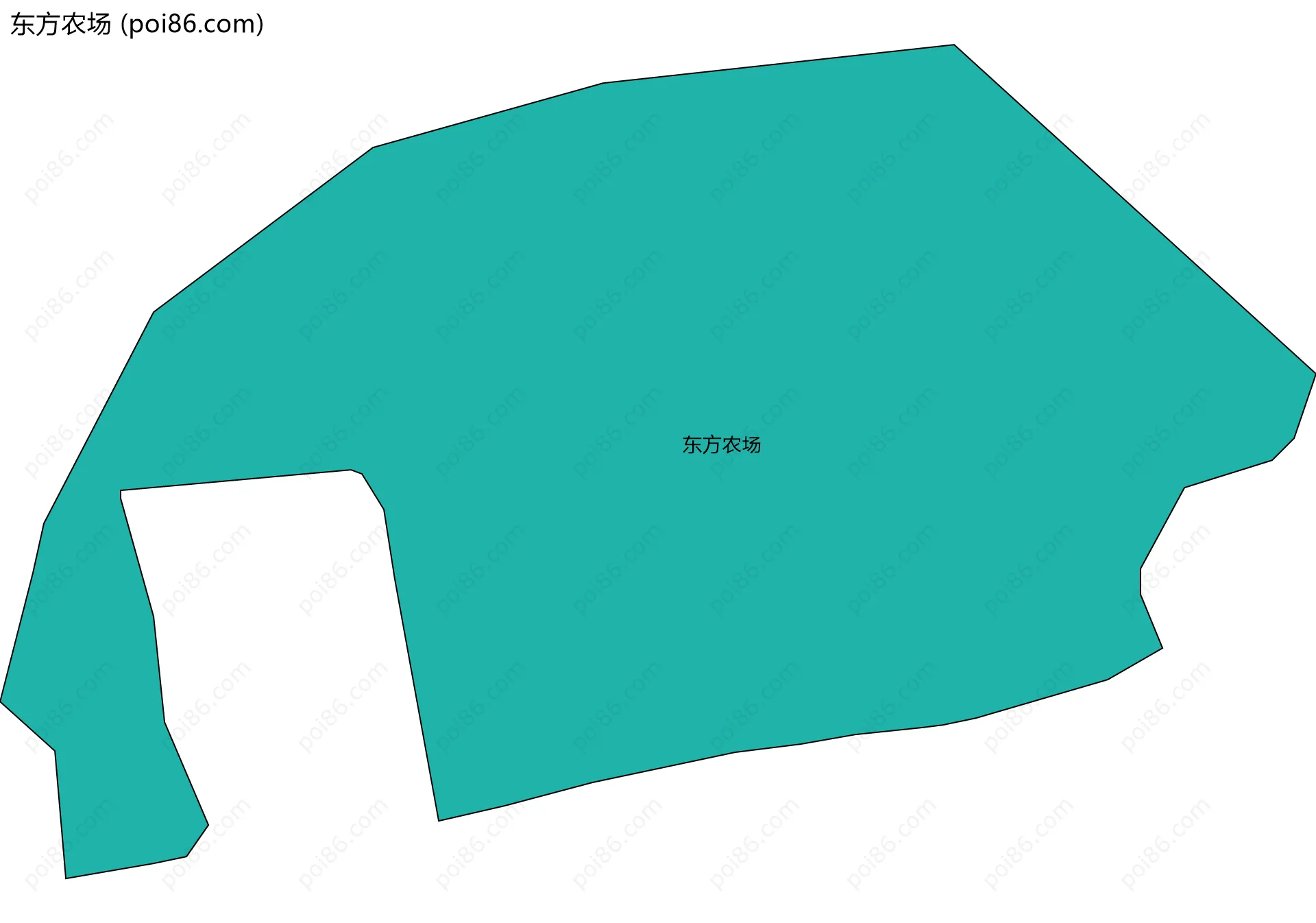 东方农场边界地图