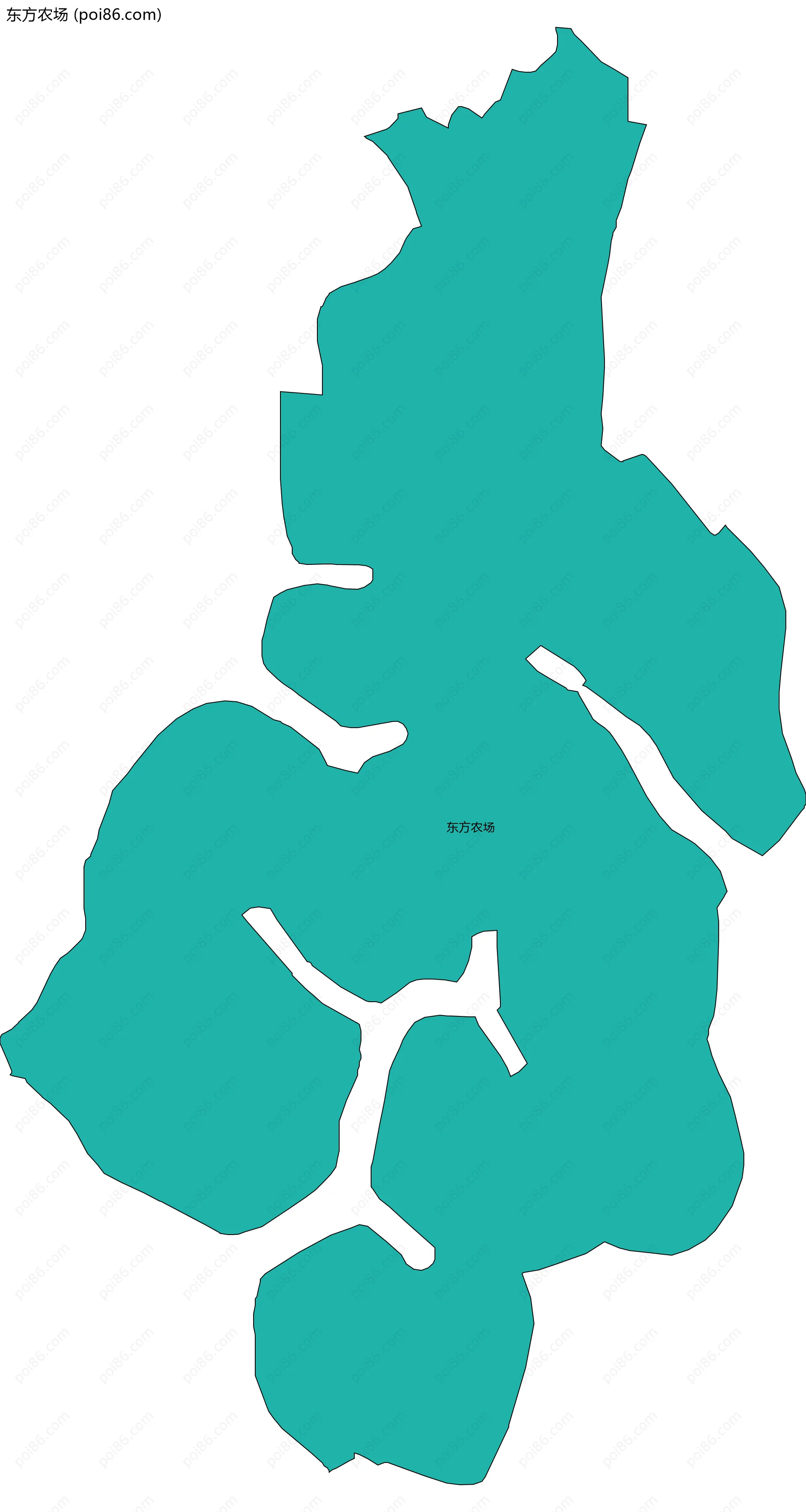 东方农场边界地图