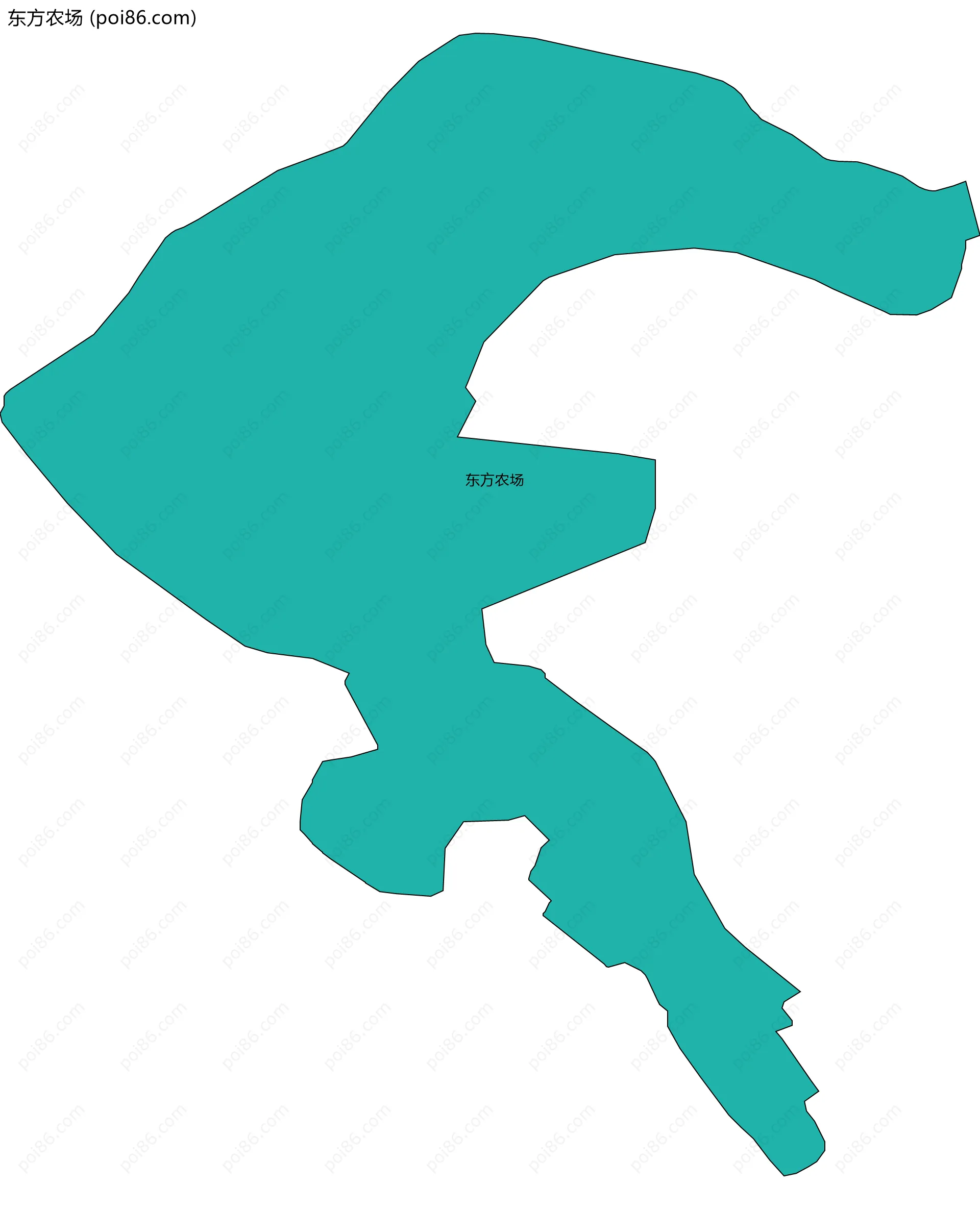 东方农场边界地图