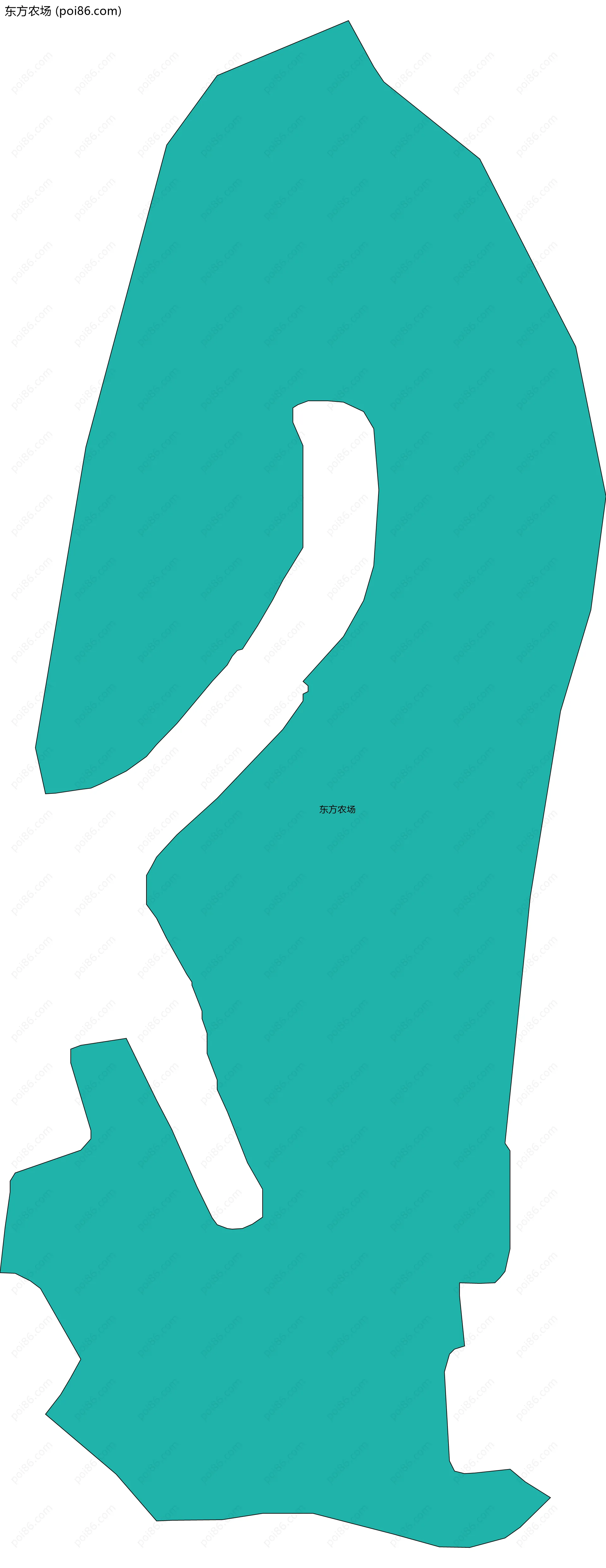 东方农场边界地图