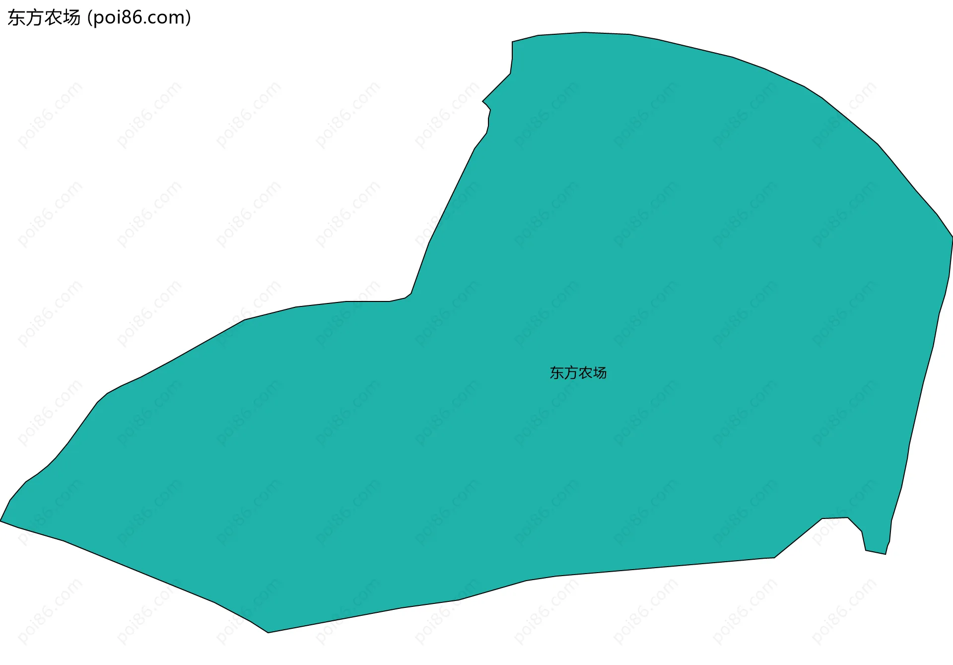 东方农场边界地图