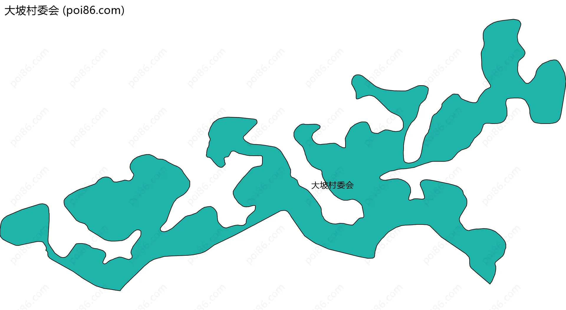 大坡村委会边界地图