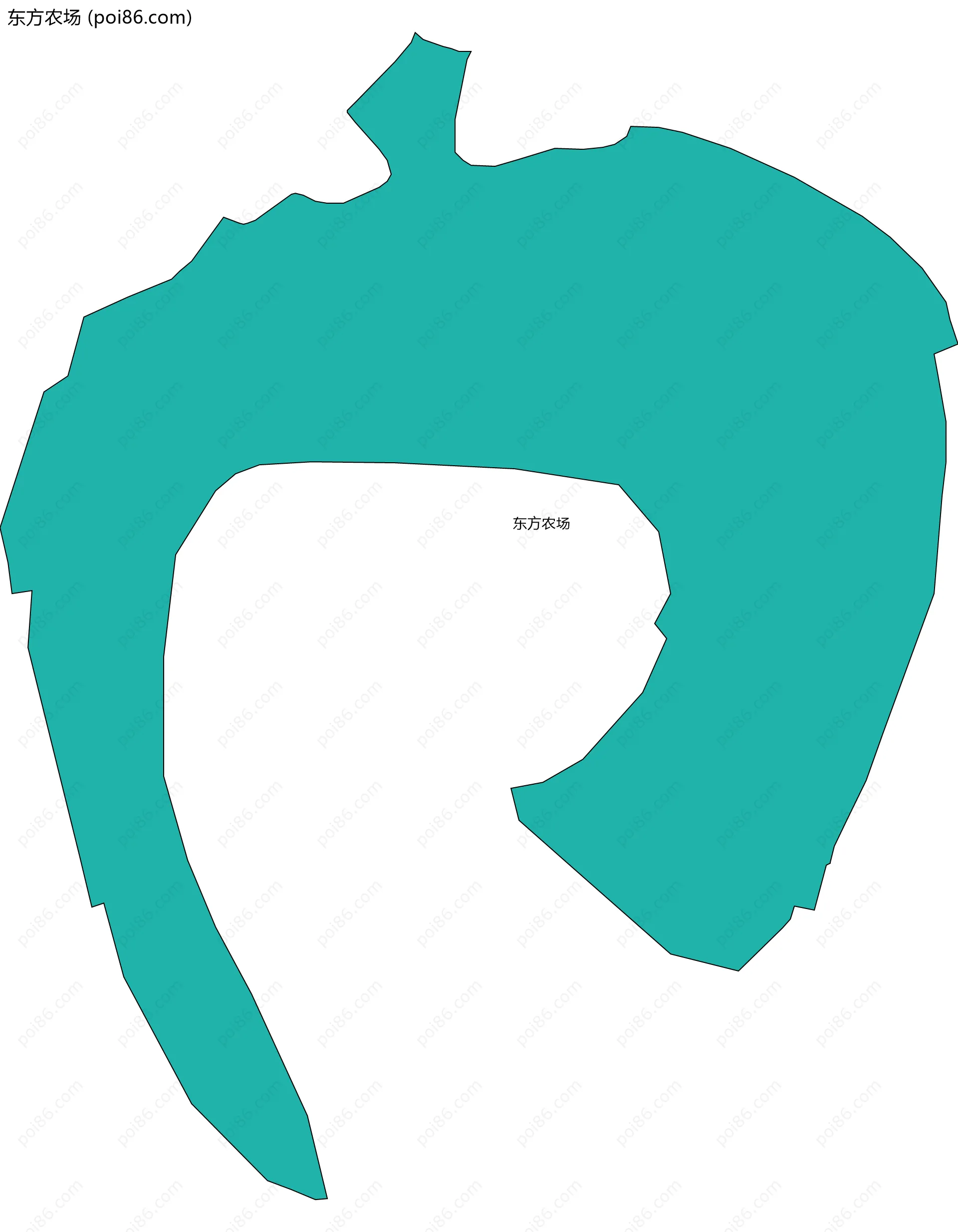 东方农场边界地图