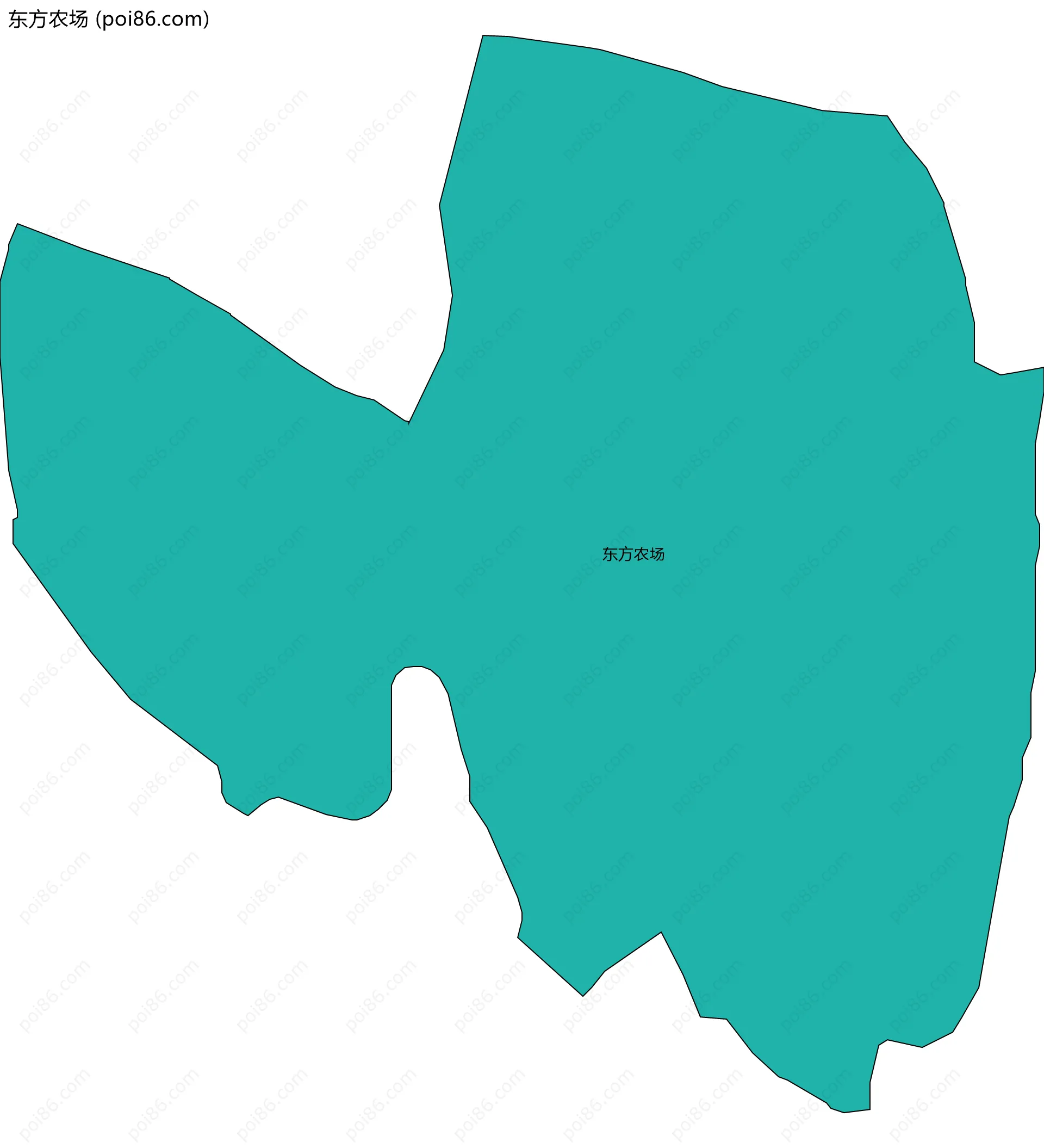 东方农场边界地图