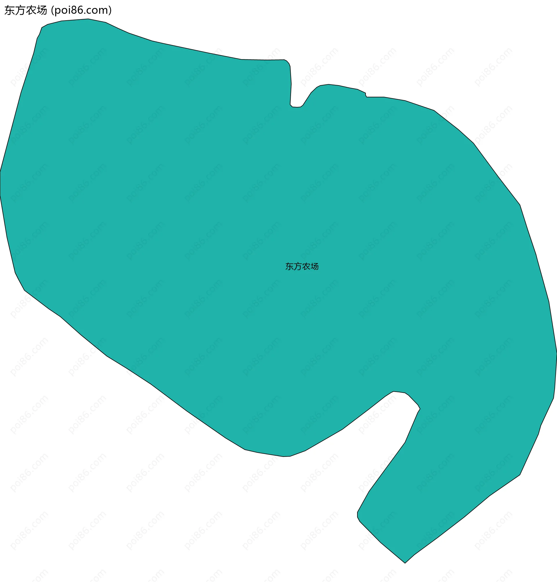 东方农场边界地图