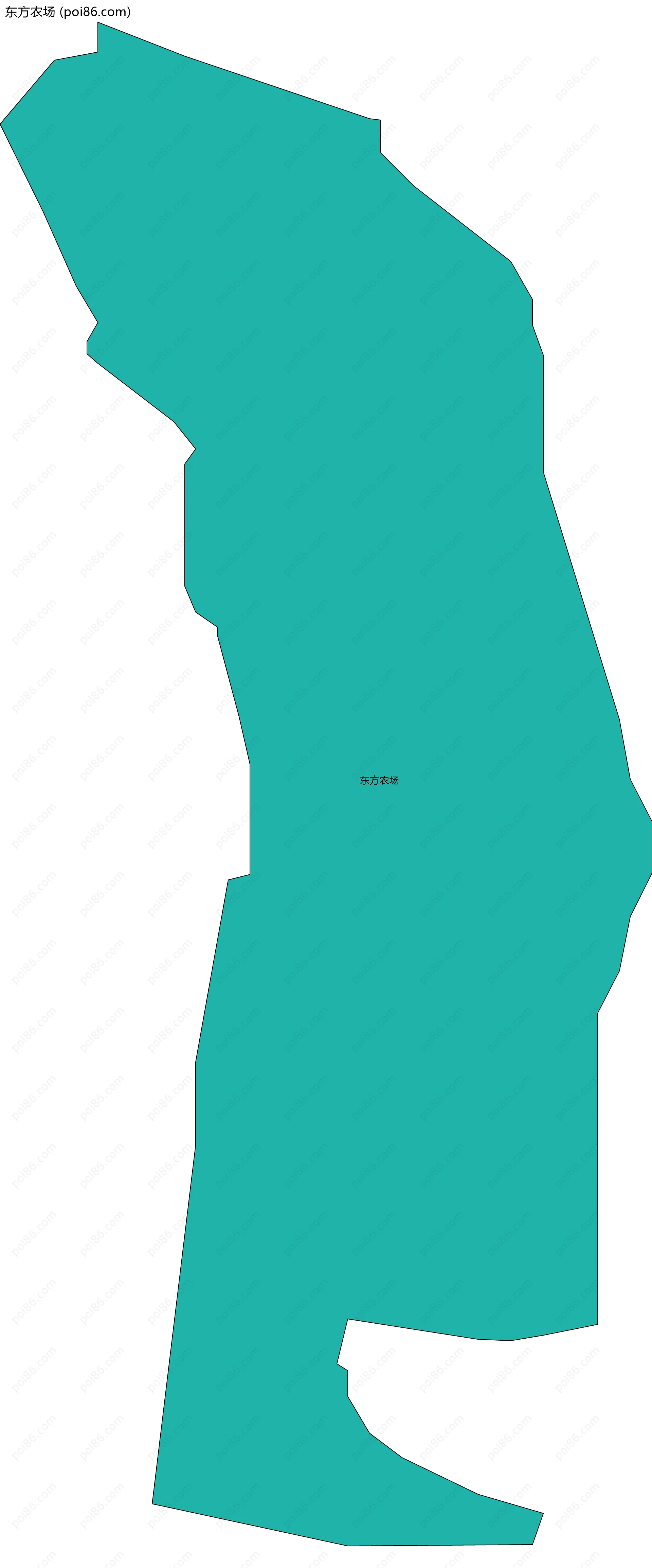 东方农场边界地图