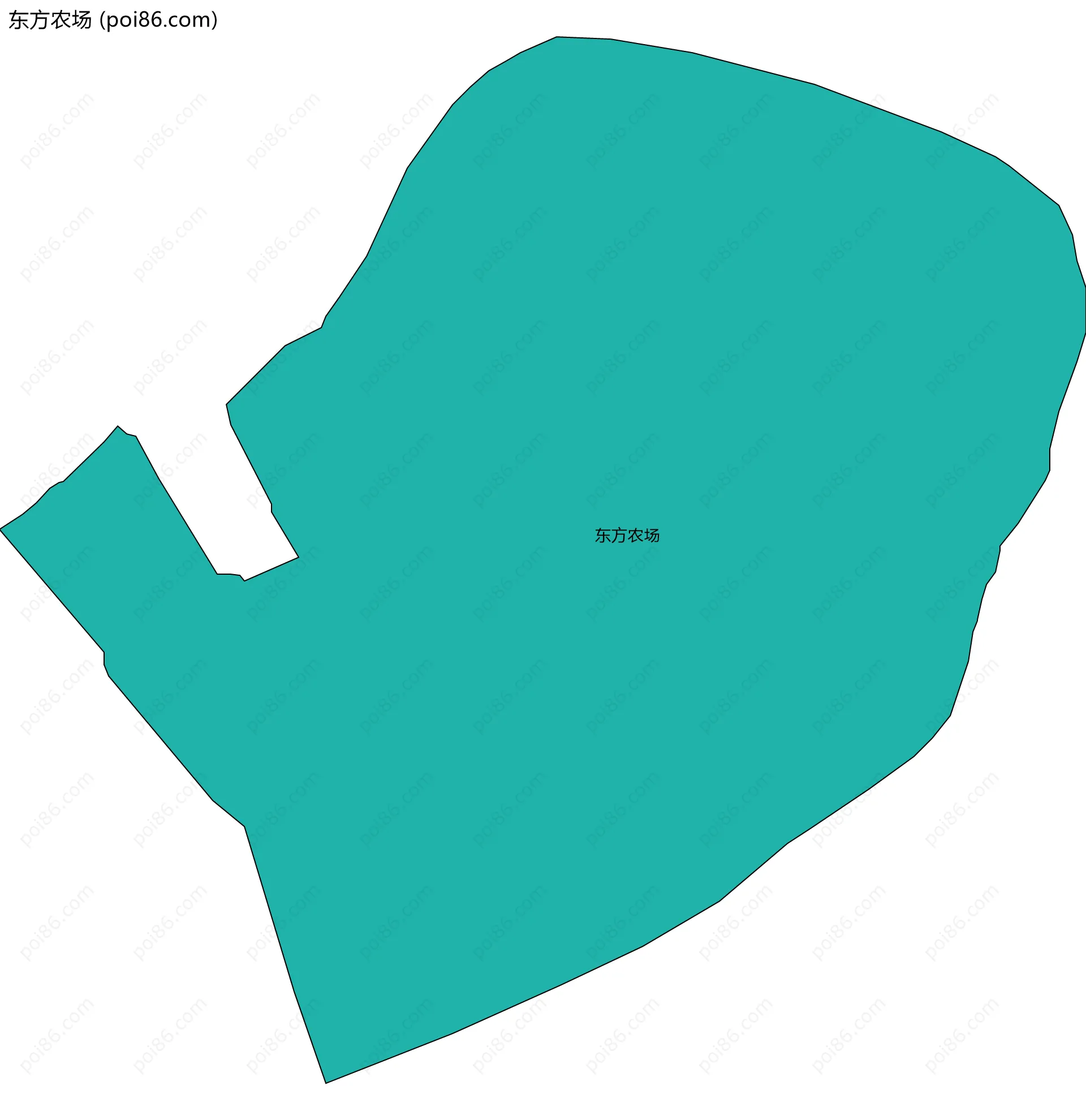 东方农场边界地图