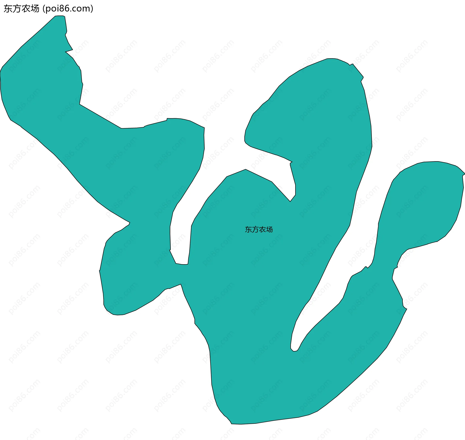 东方农场边界地图