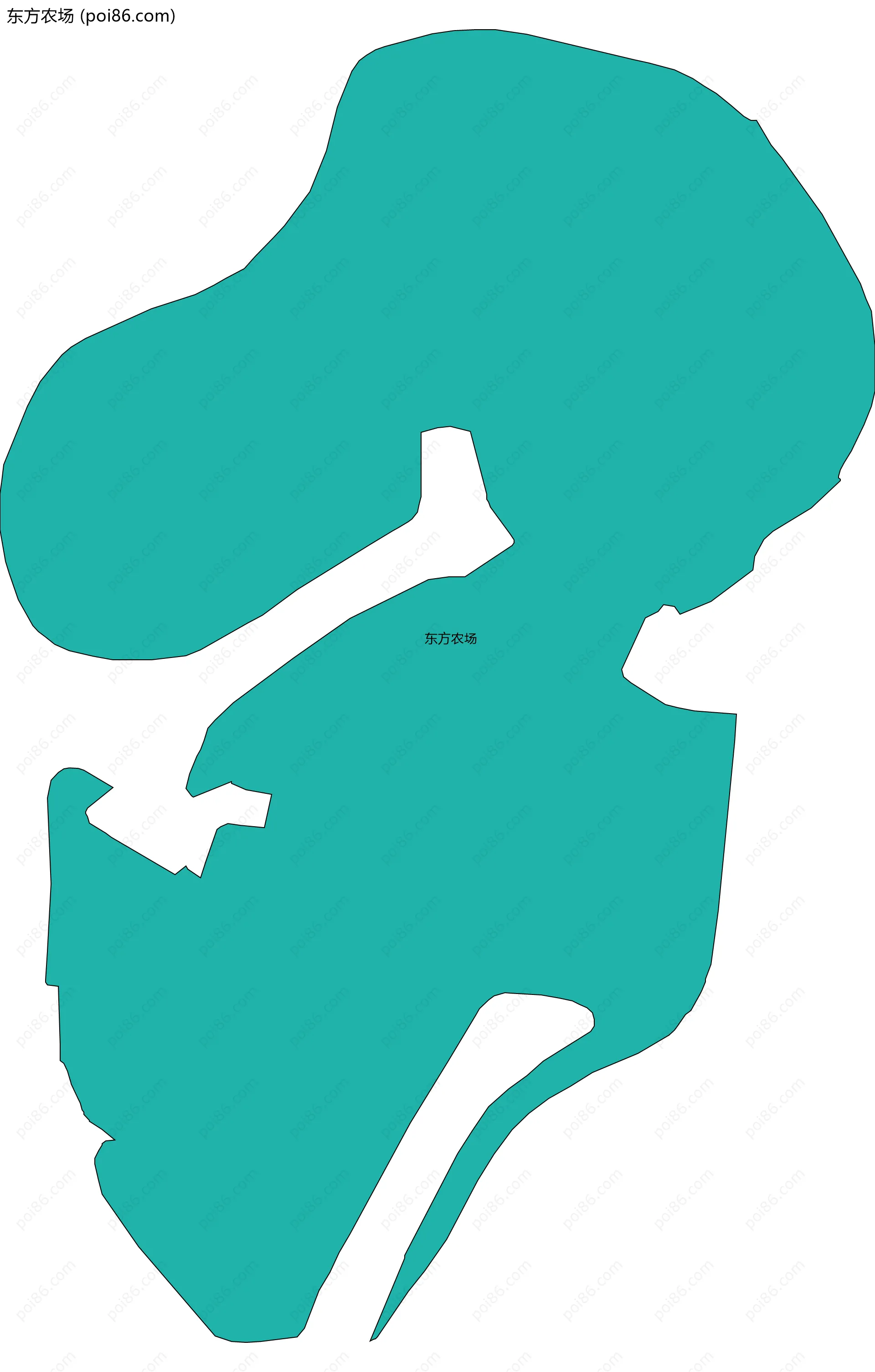 东方农场边界地图