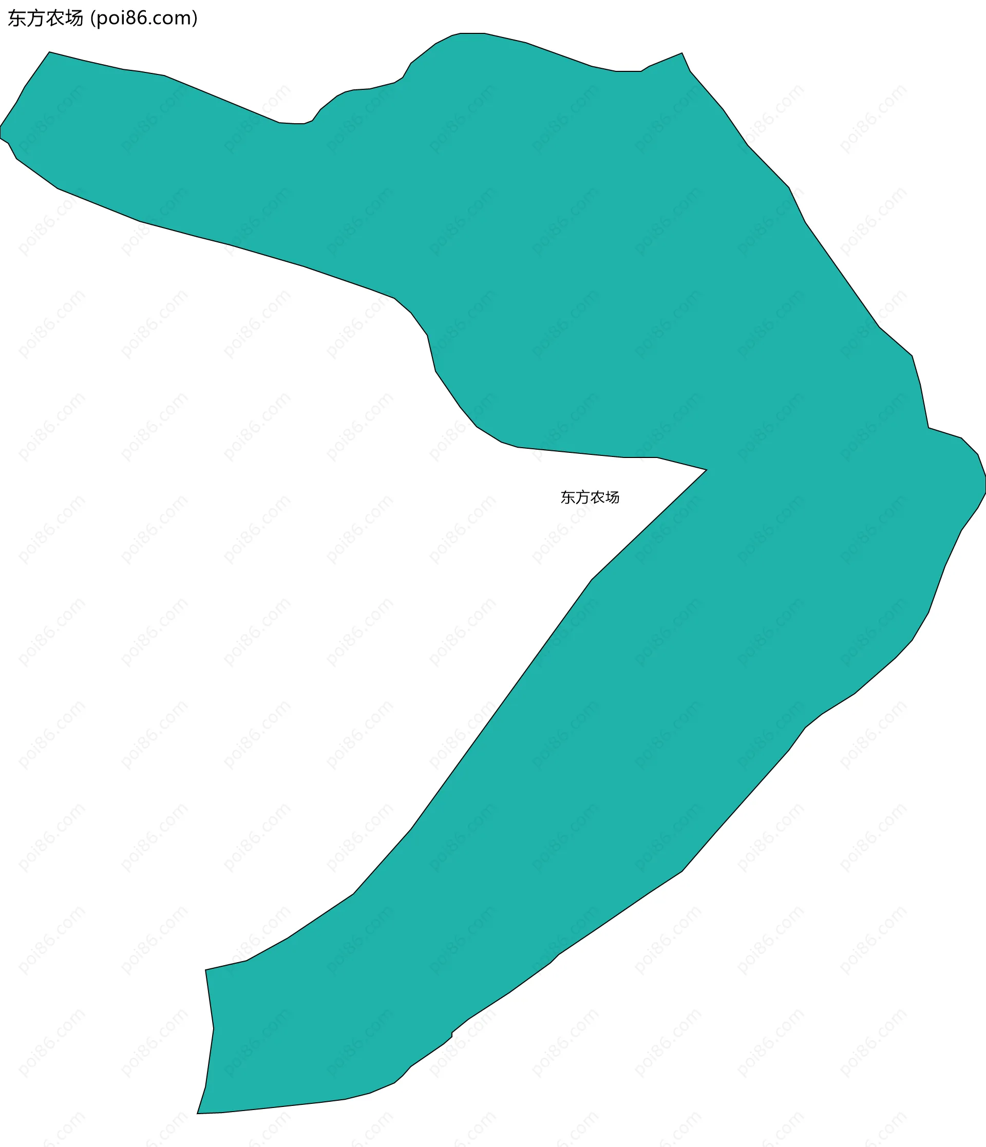 东方农场边界地图