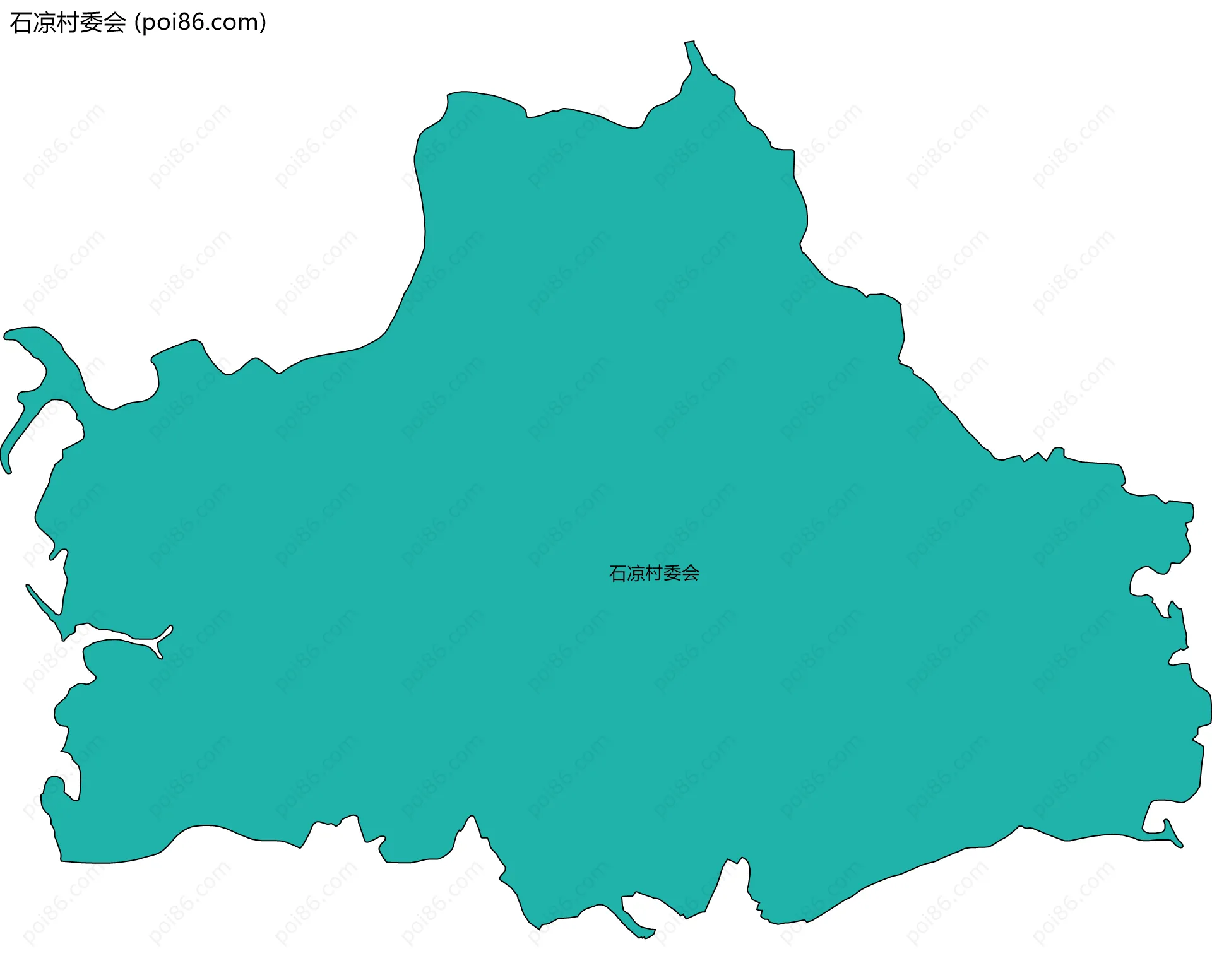 石凉村委会边界地图