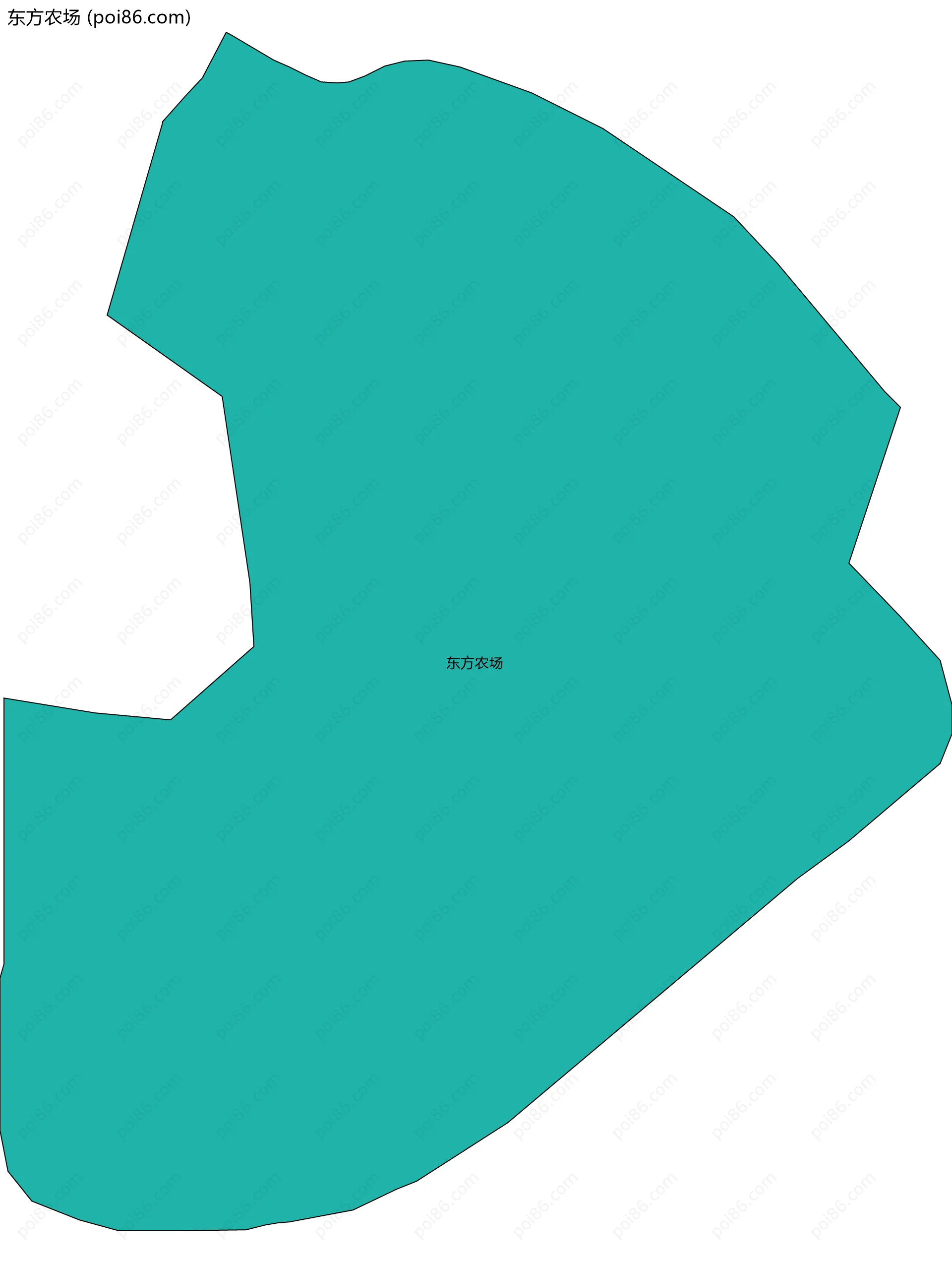 东方农场边界地图