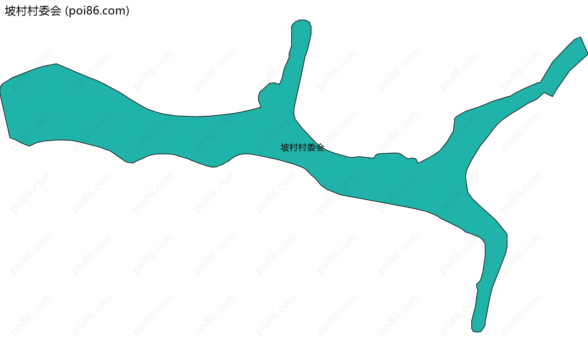 坡村村委会边界地图