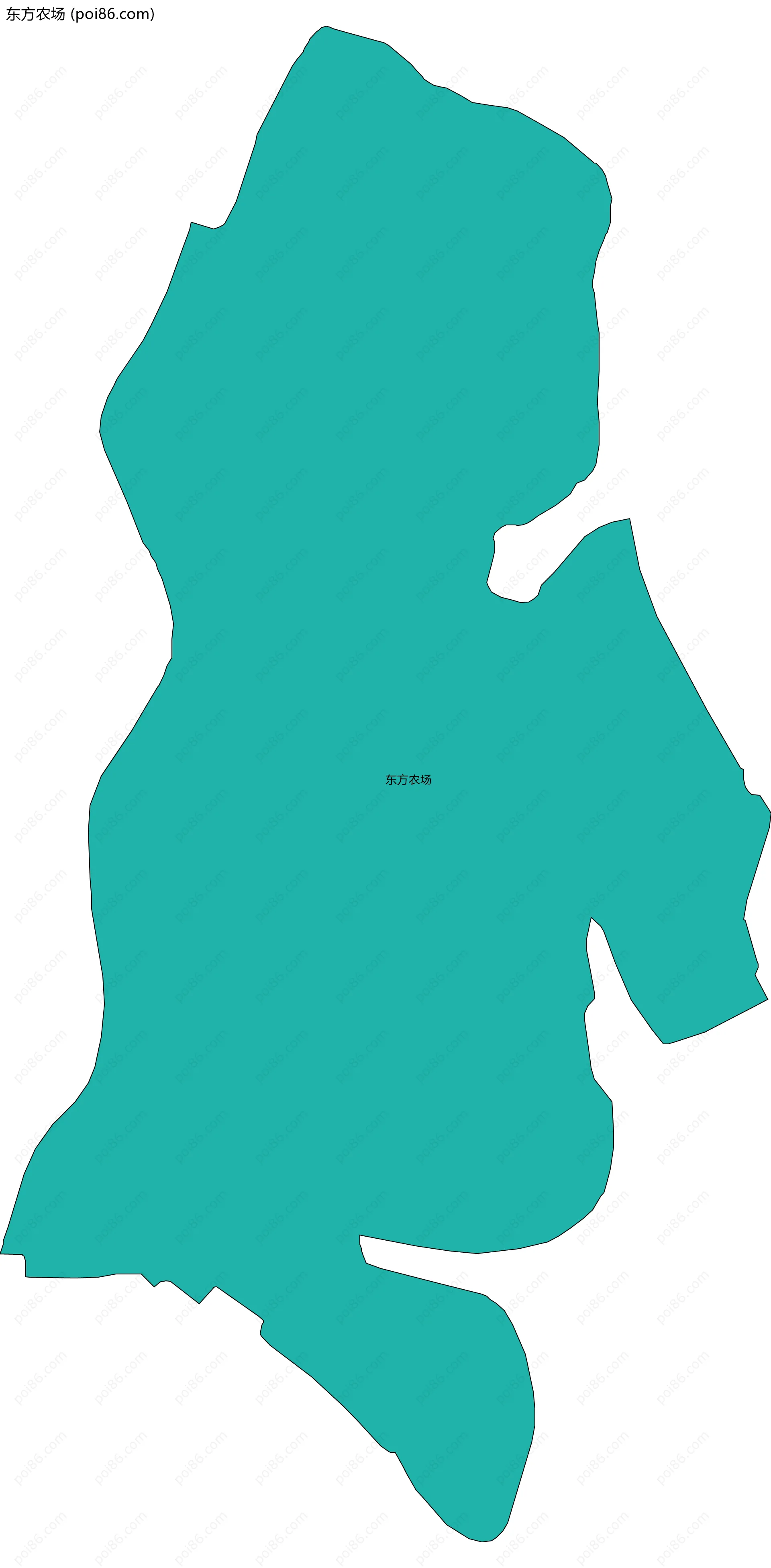 东方农场边界地图