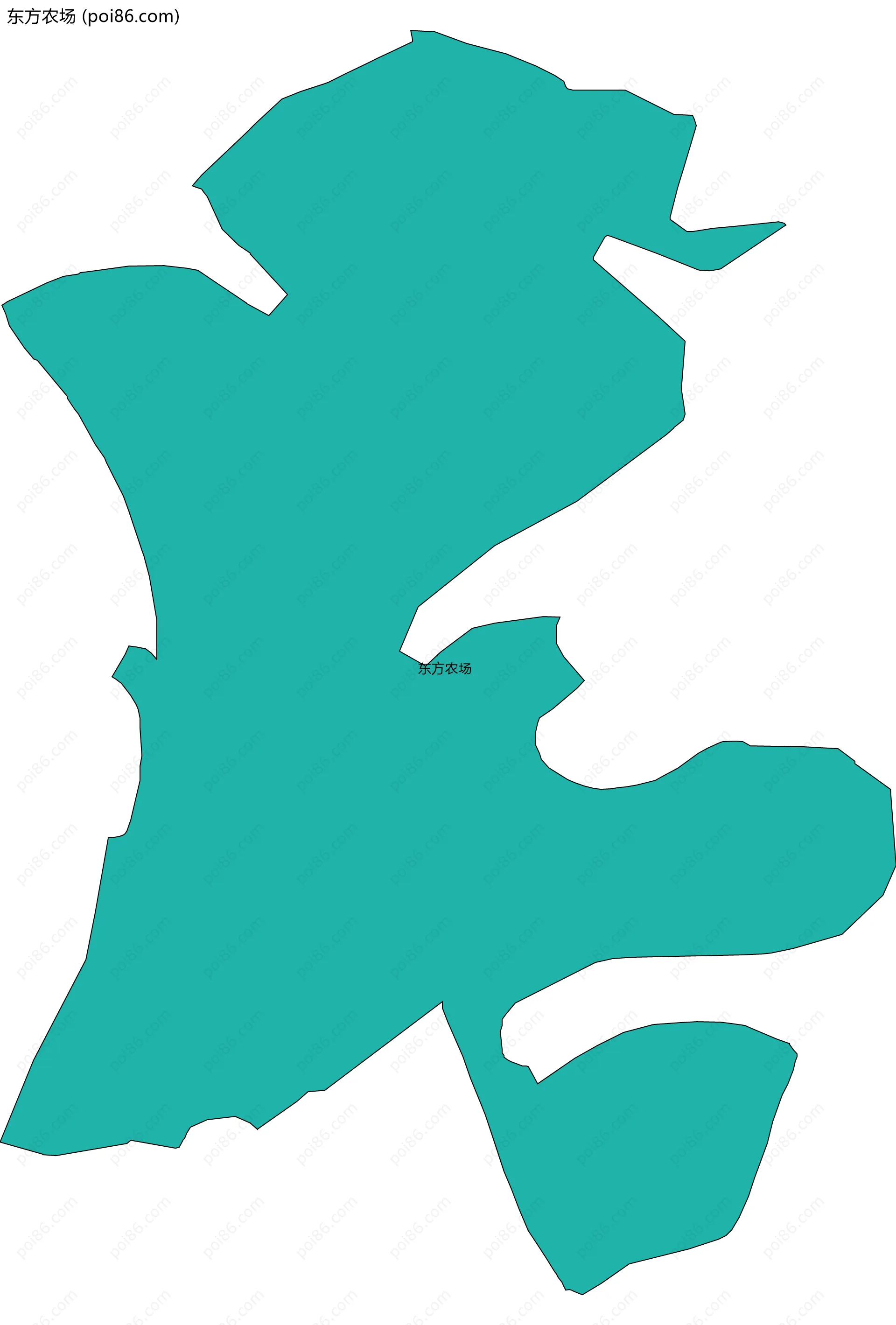 东方农场边界地图