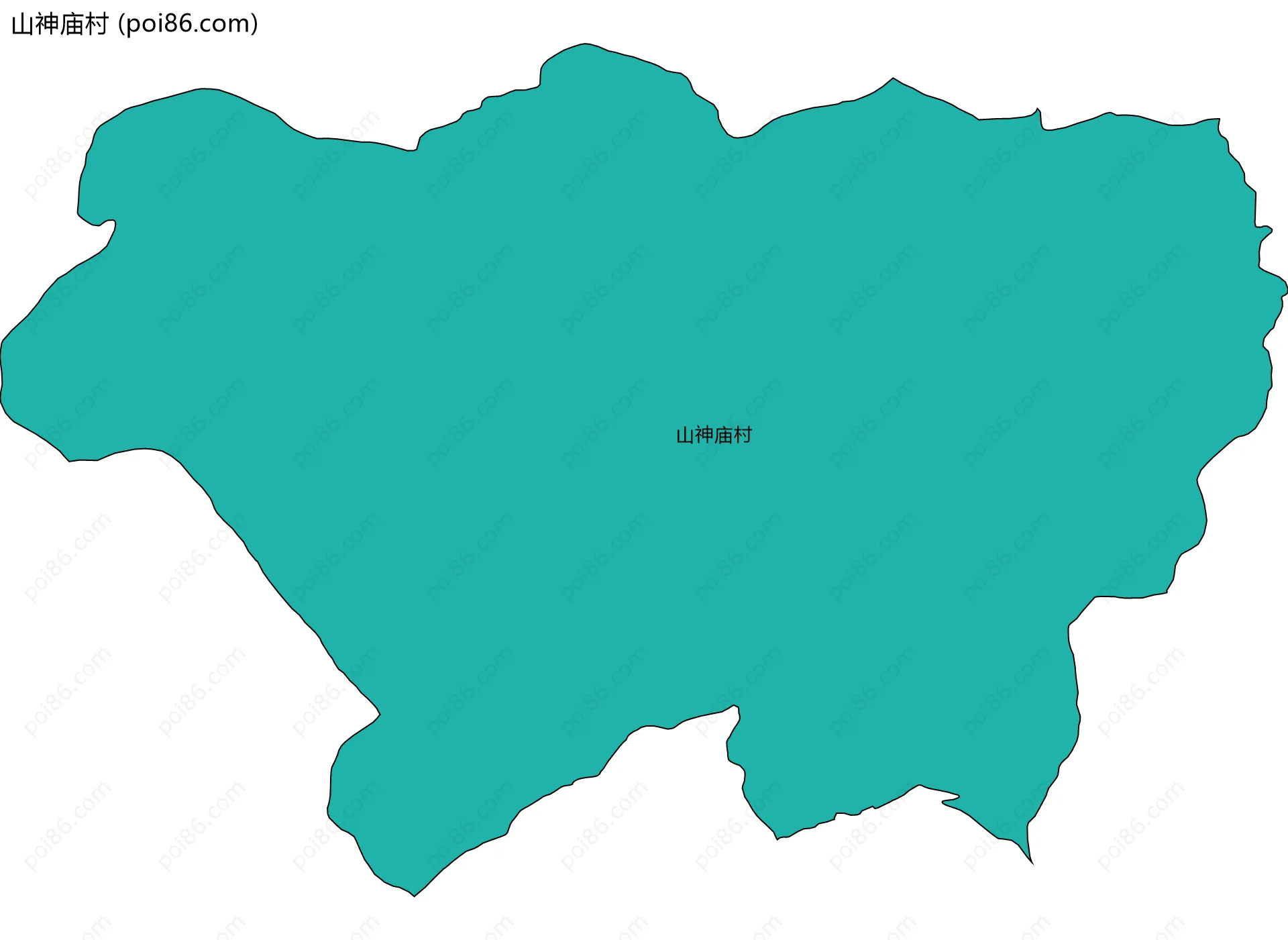 山神庙村边界地图