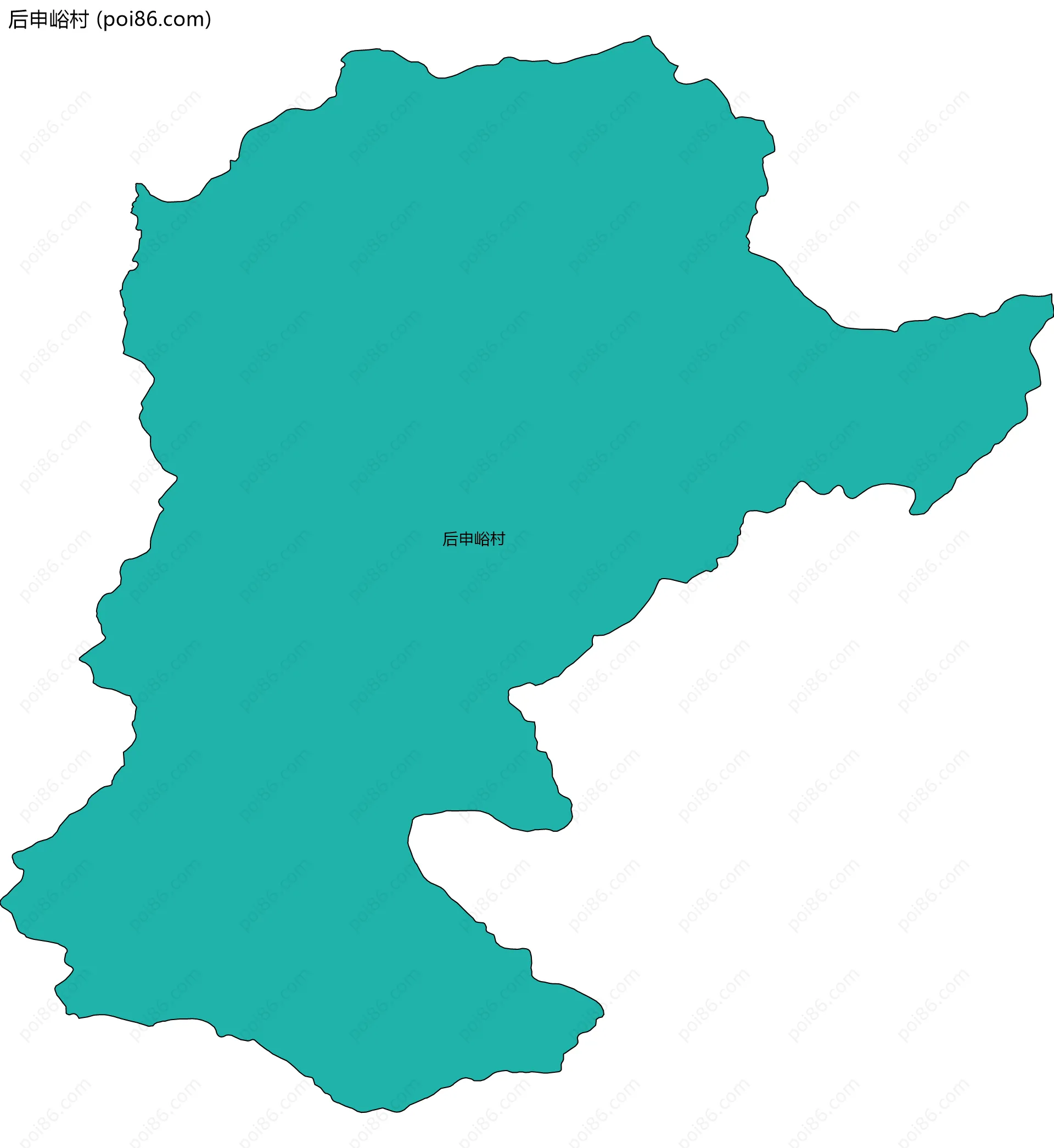 后申峪村边界地图