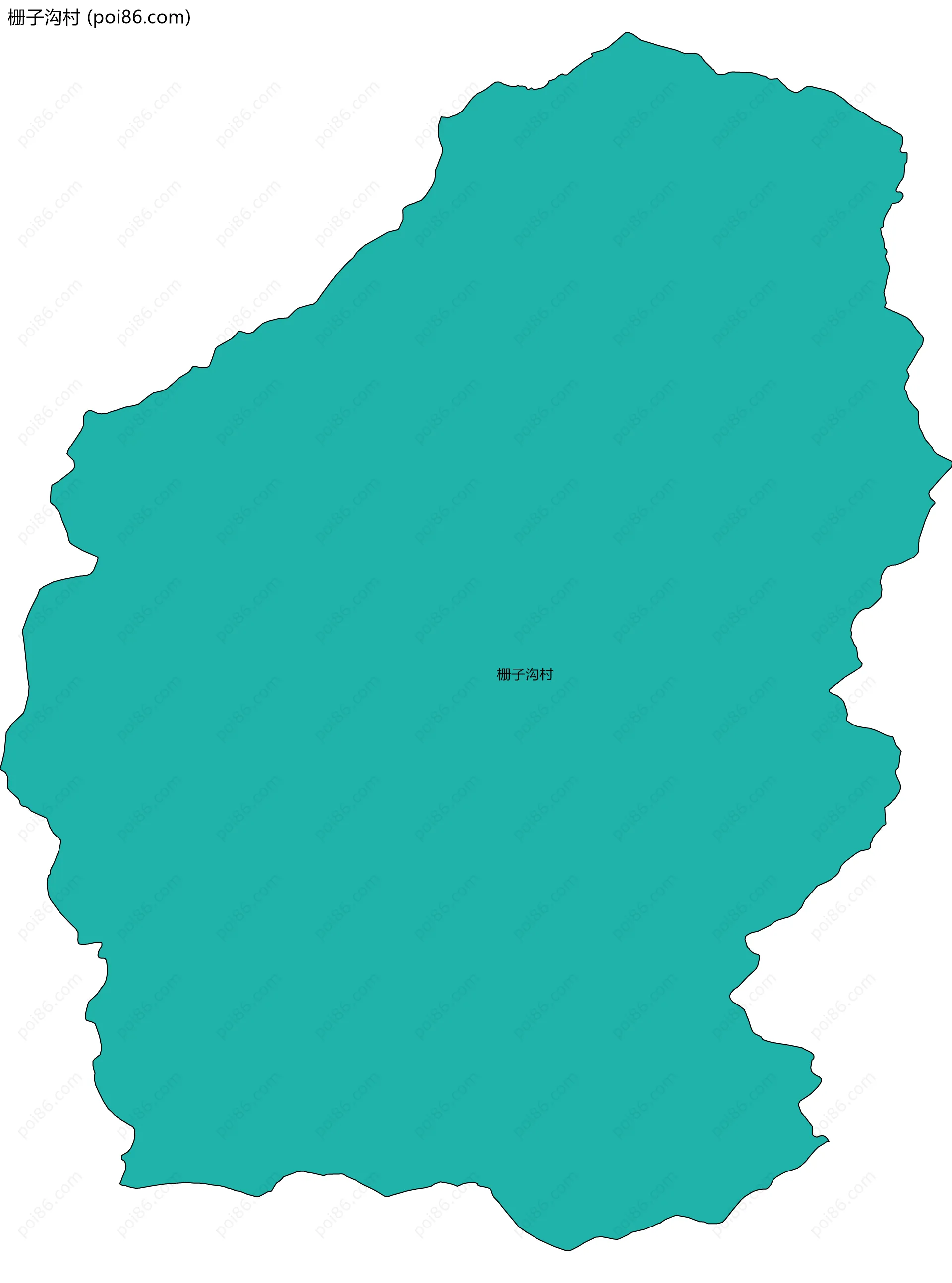 栅子沟村边界地图