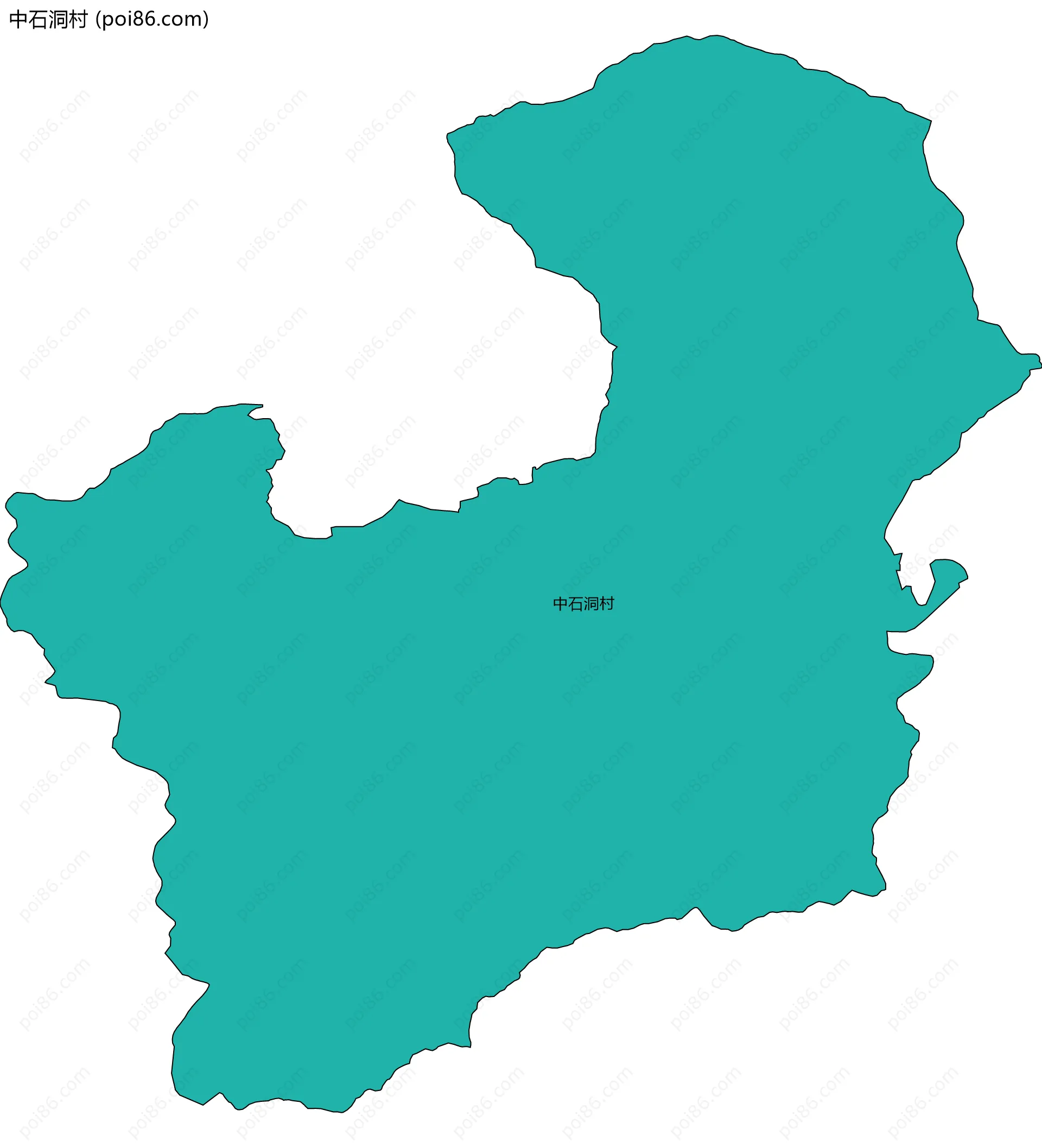 中石洞村边界地图