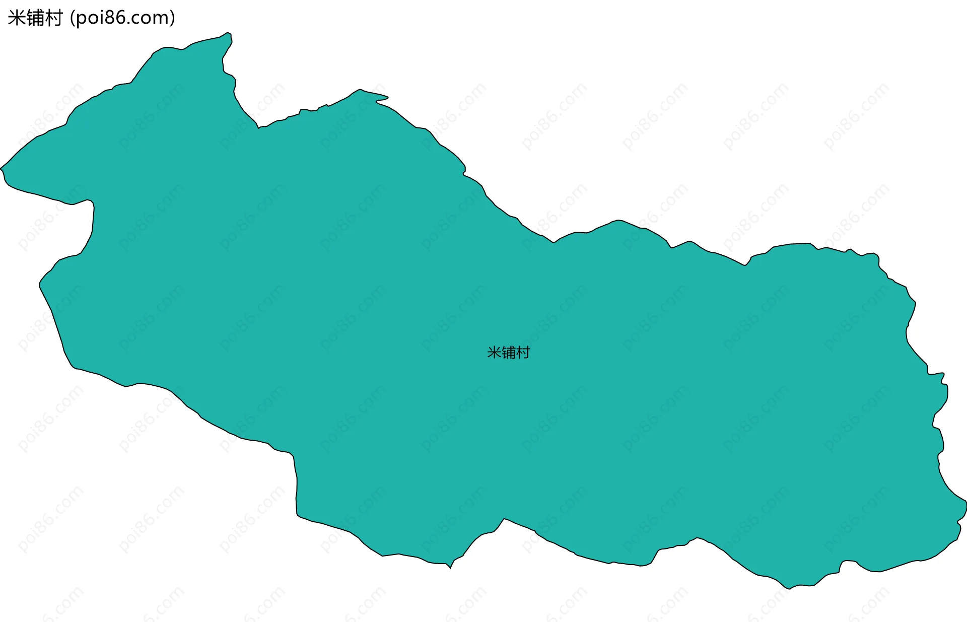 米铺村边界地图