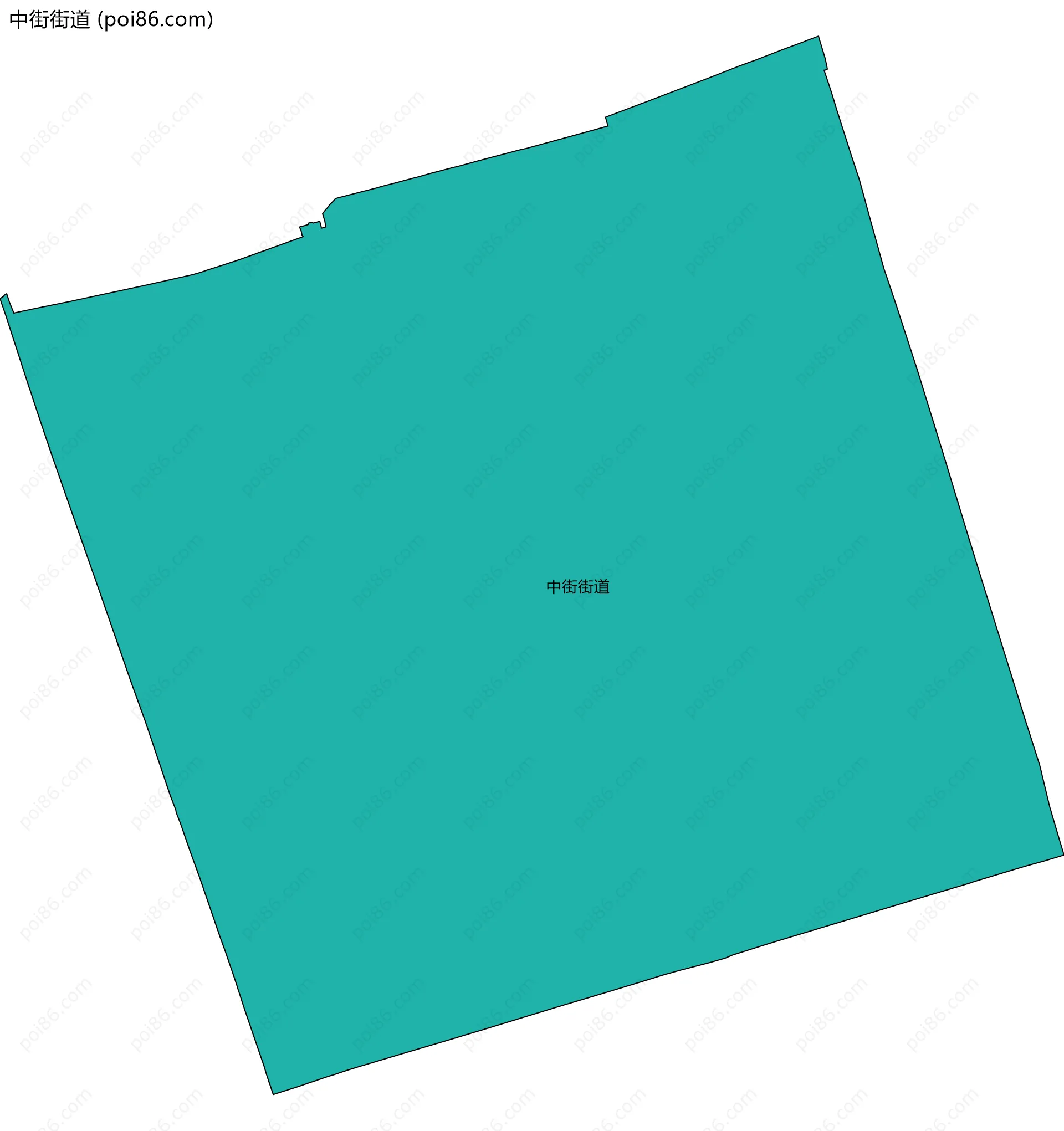 中街街道边界地图