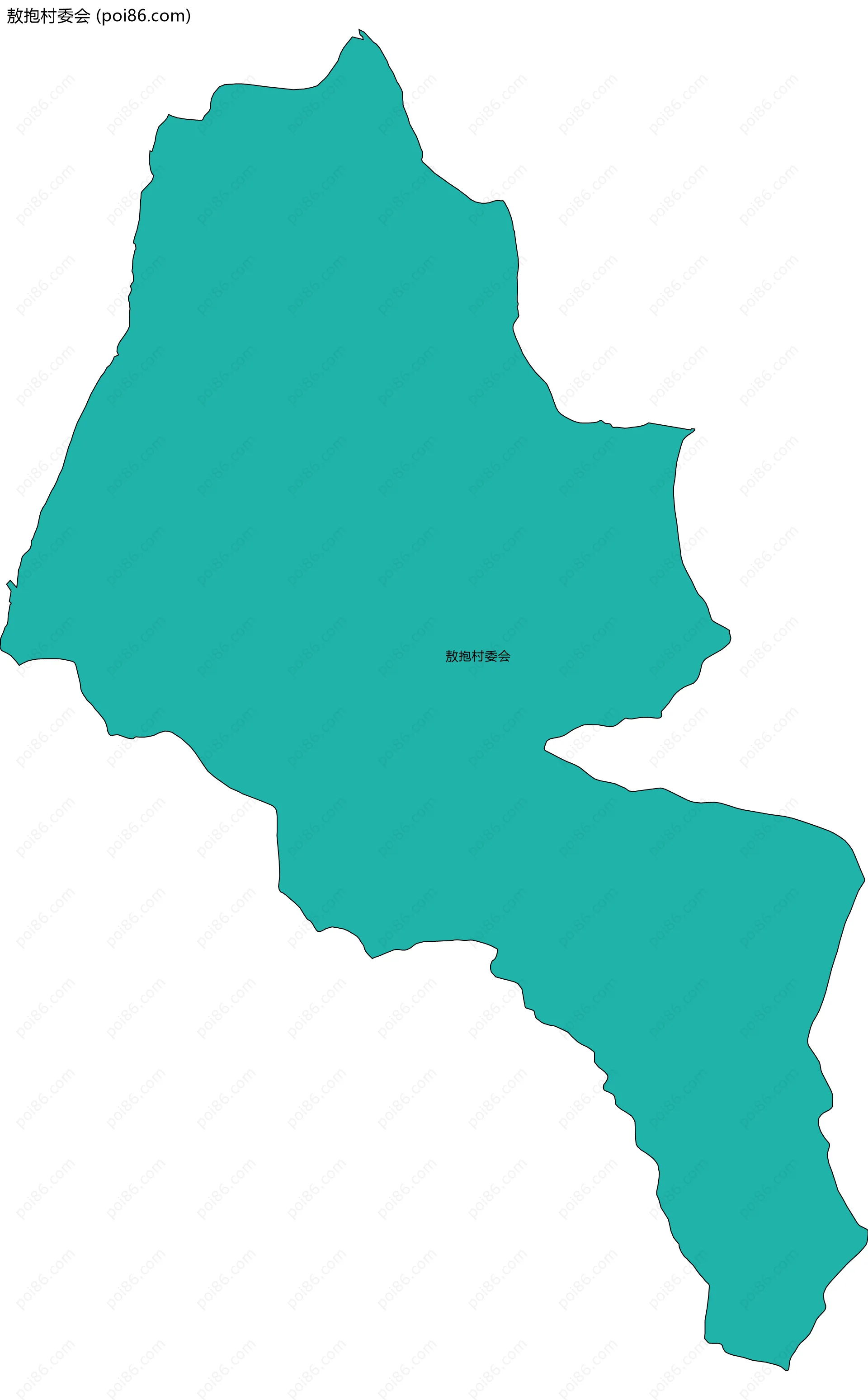 敖抱村委会边界地图