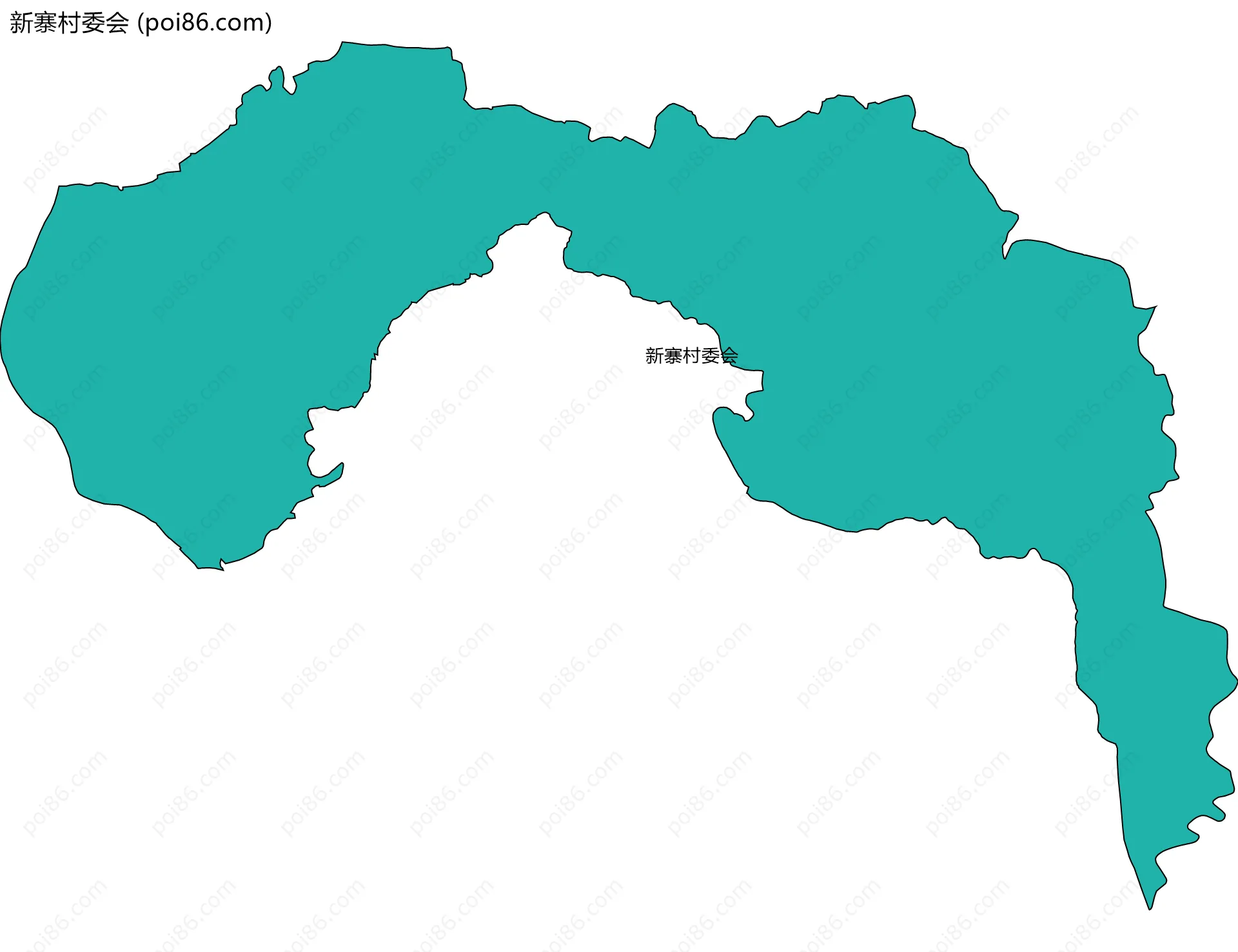 新寨村委会边界地图