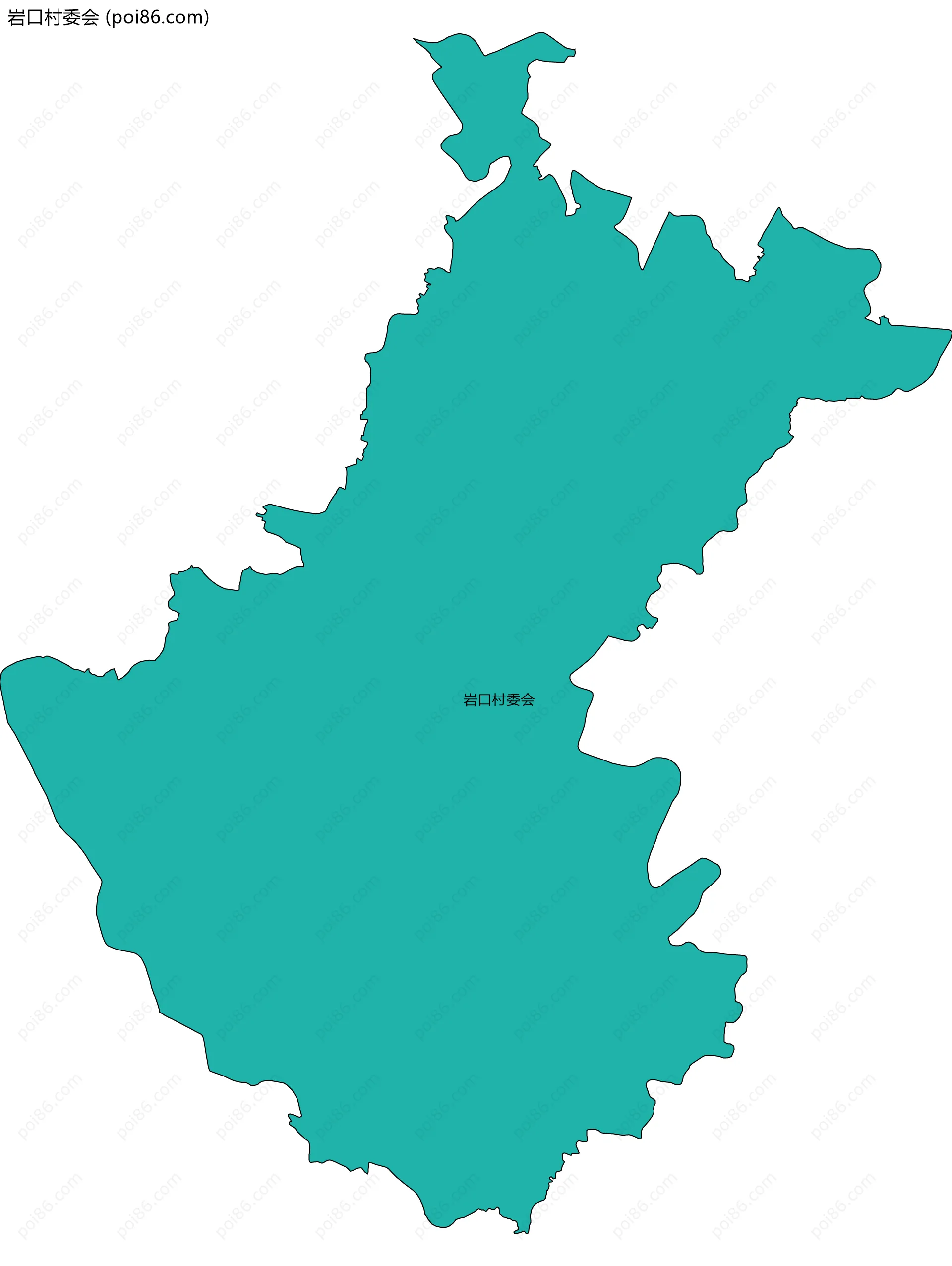 岩口村委会边界地图