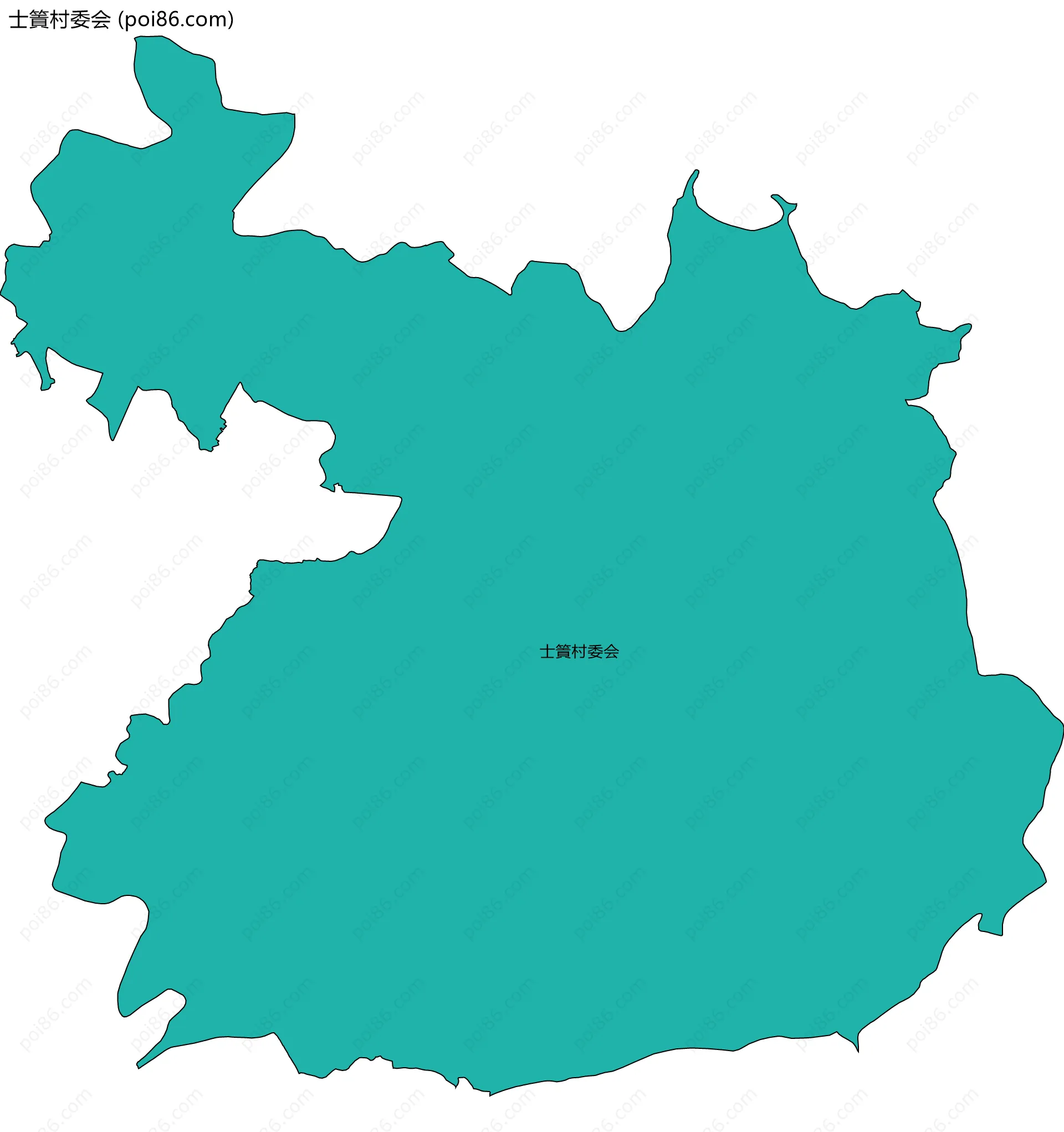 士篢村委会边界地图