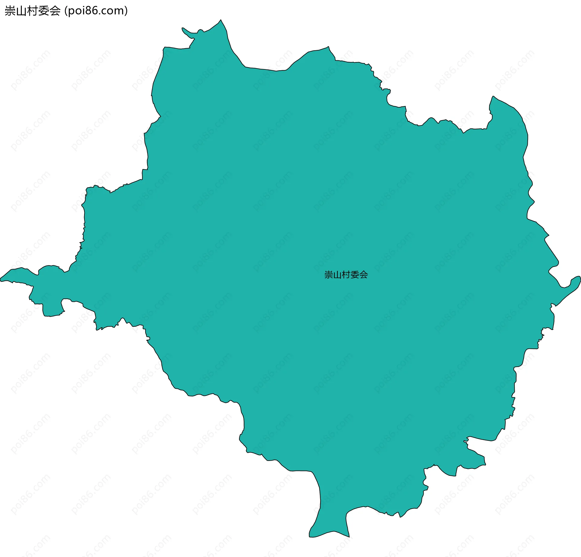 崇山村委会边界地图