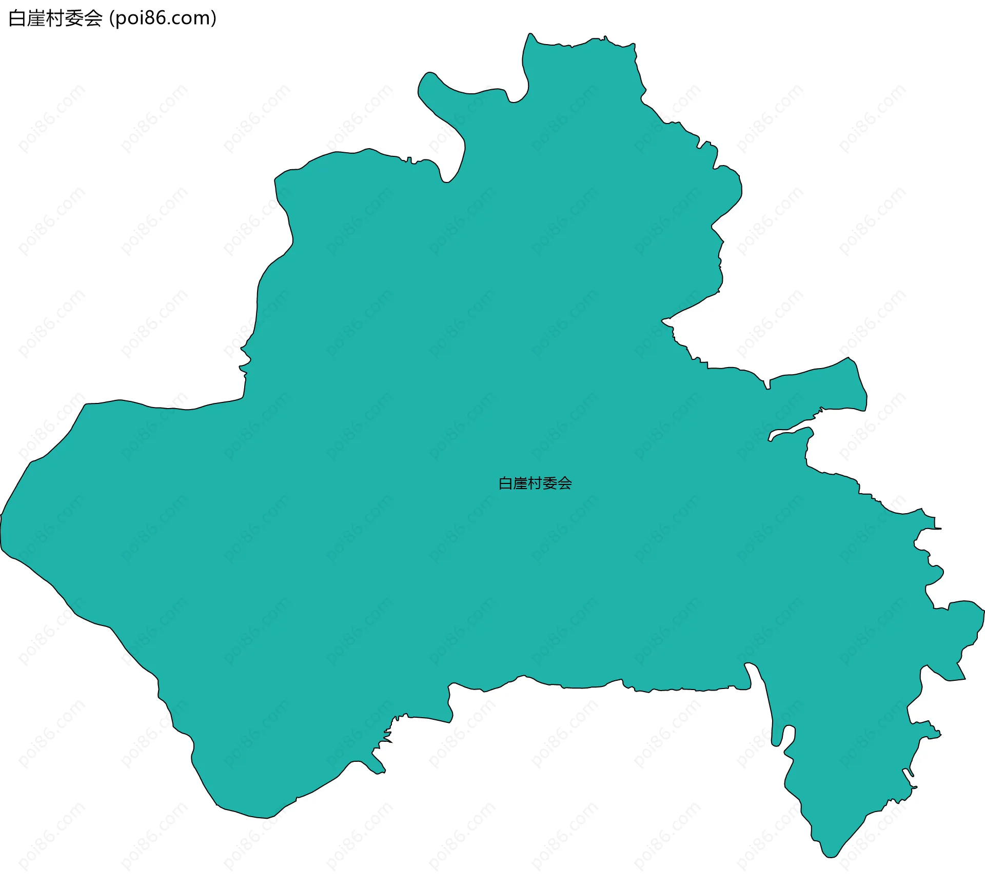 白崖村委会边界地图