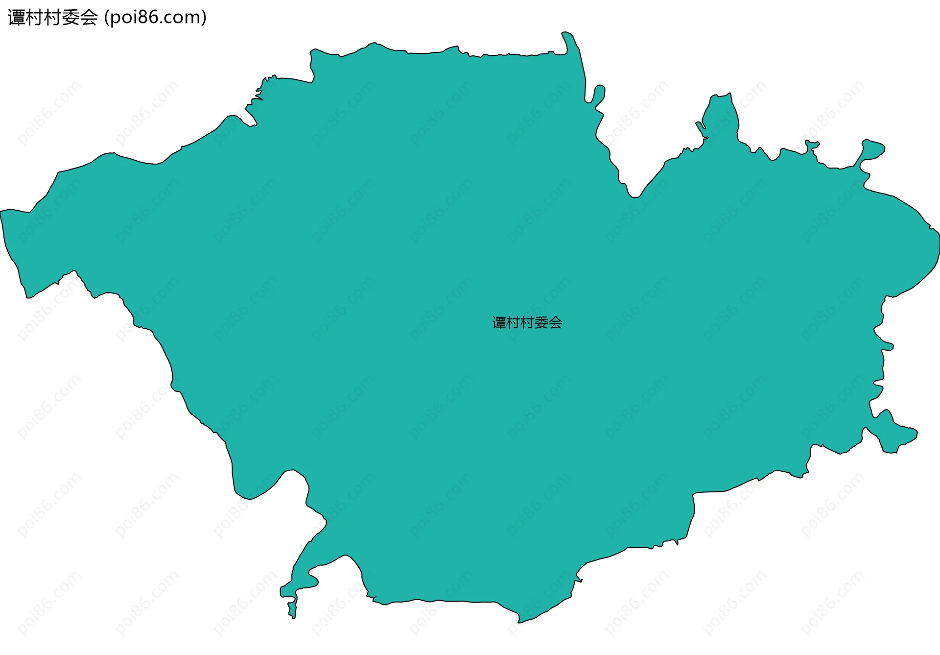 谭村村委会边界地图