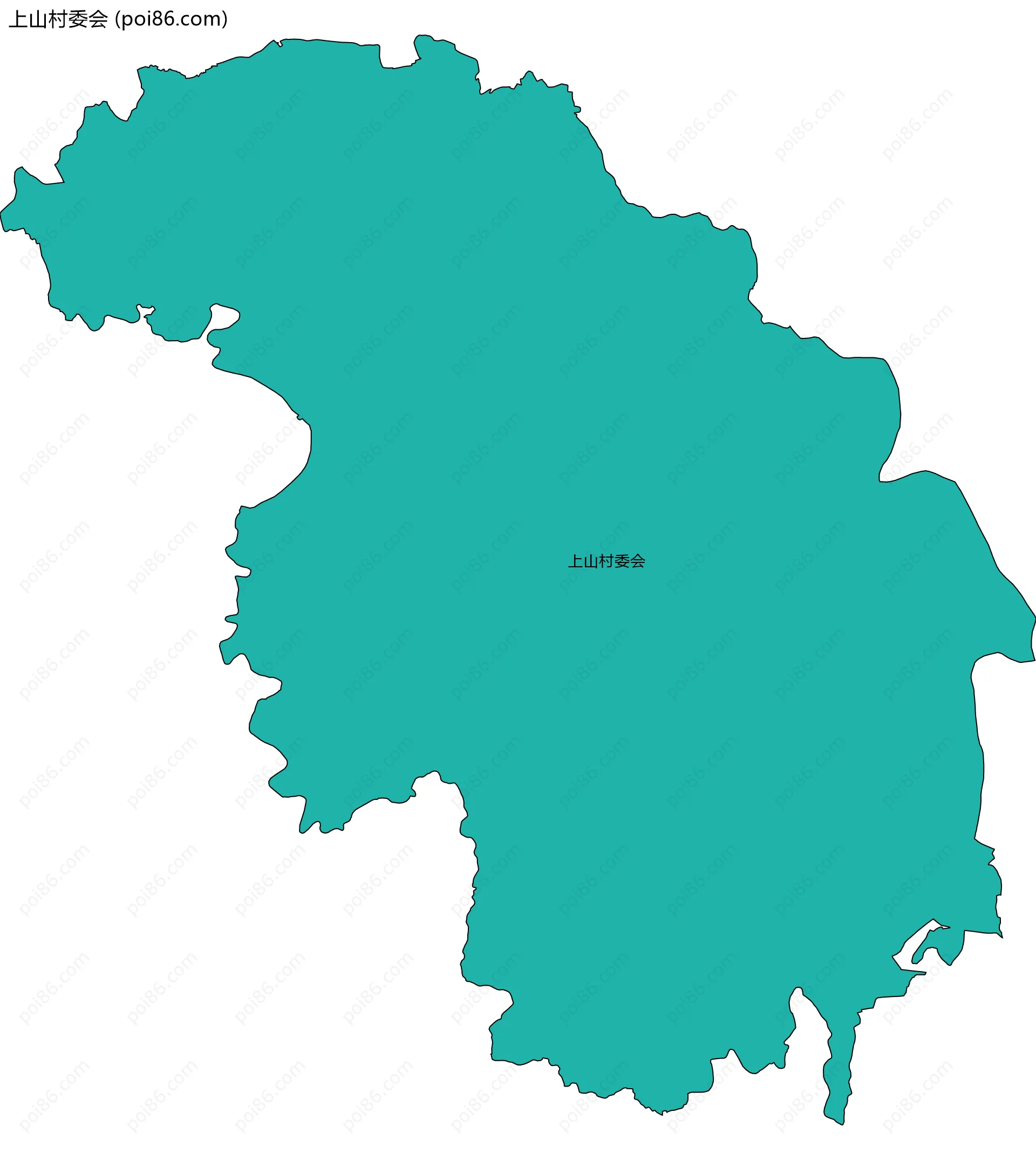 上山村委会边界地图