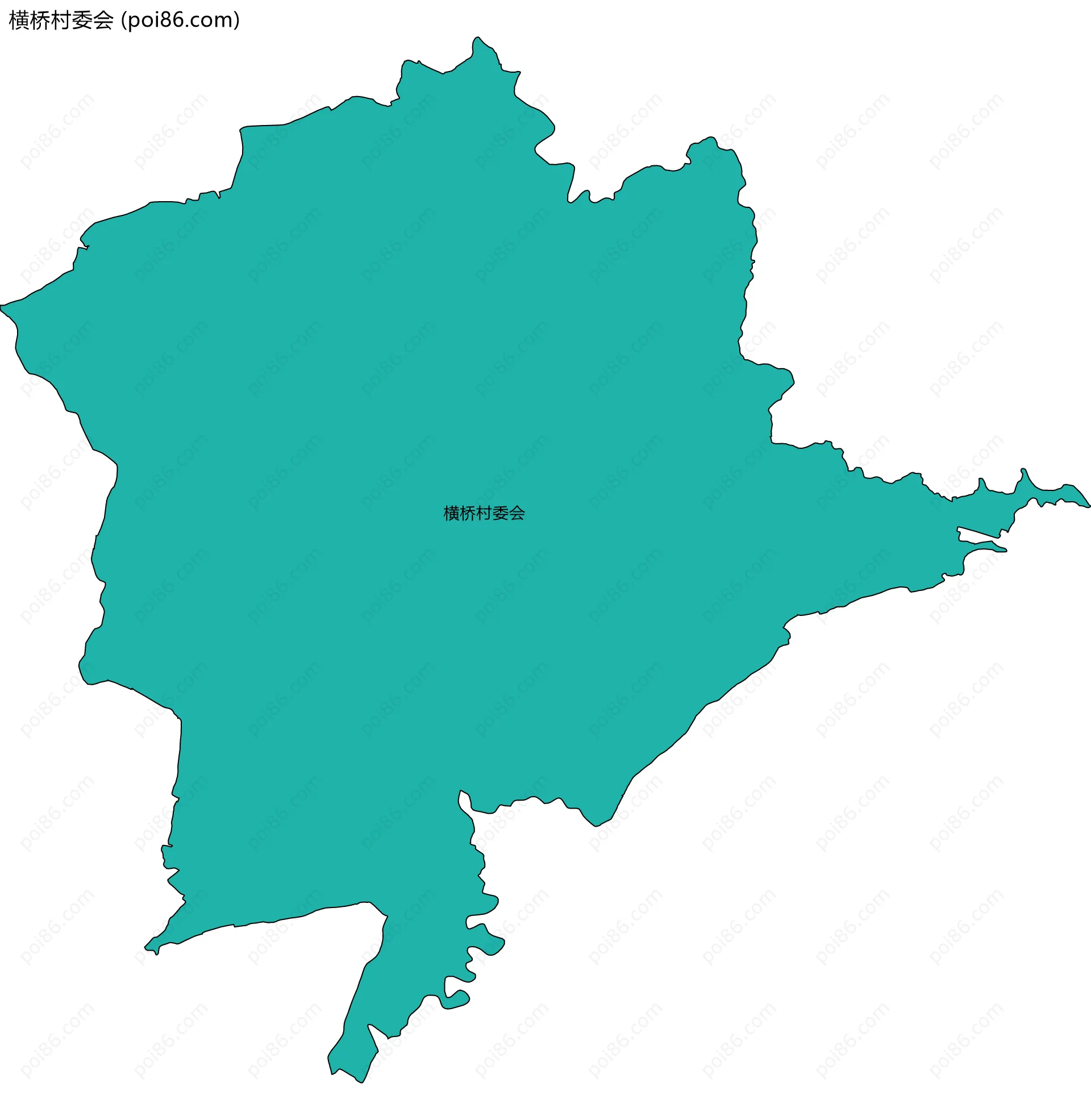 横桥村委会边界地图