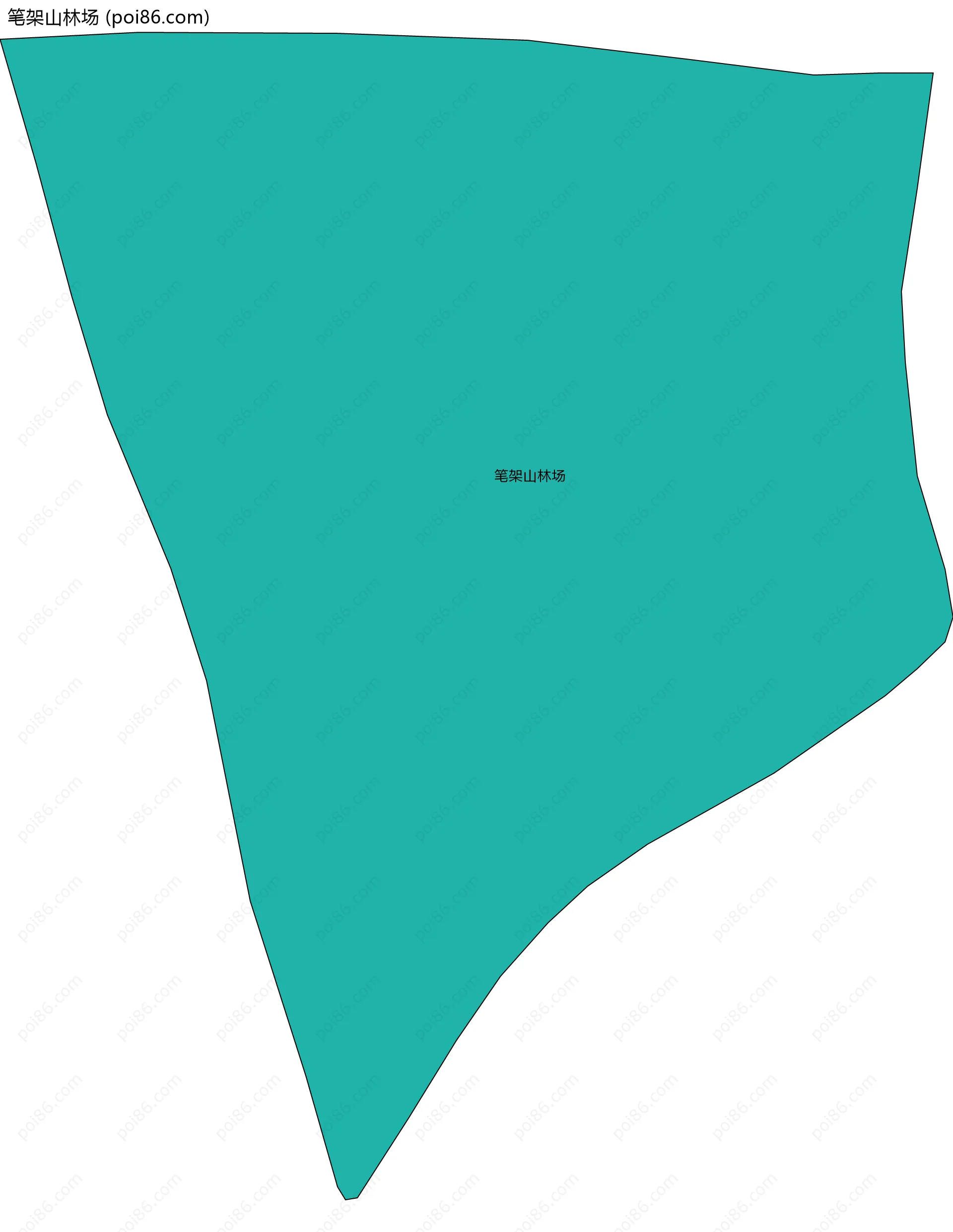 笔架山林场边界地图