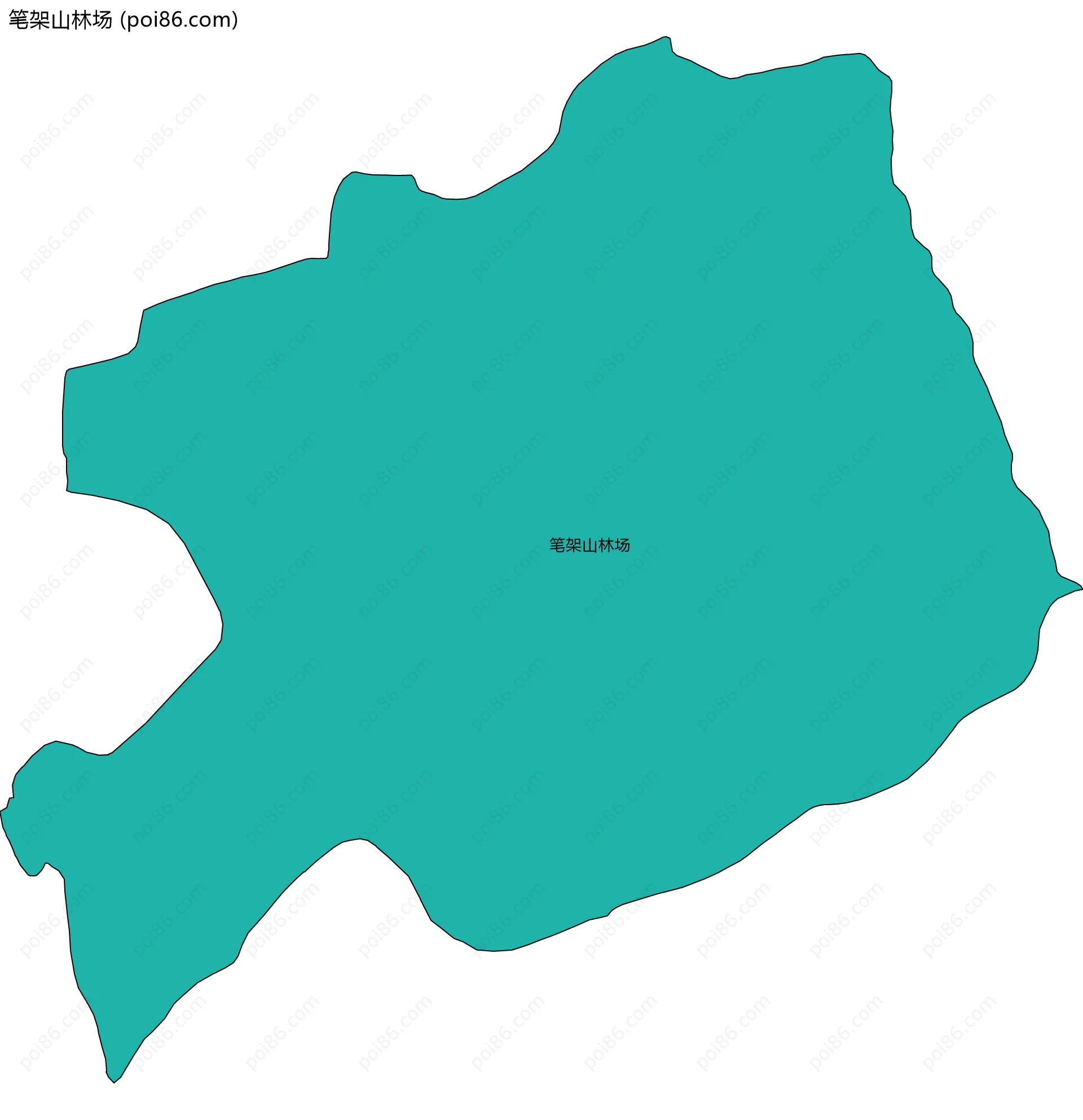 笔架山林场边界地图
