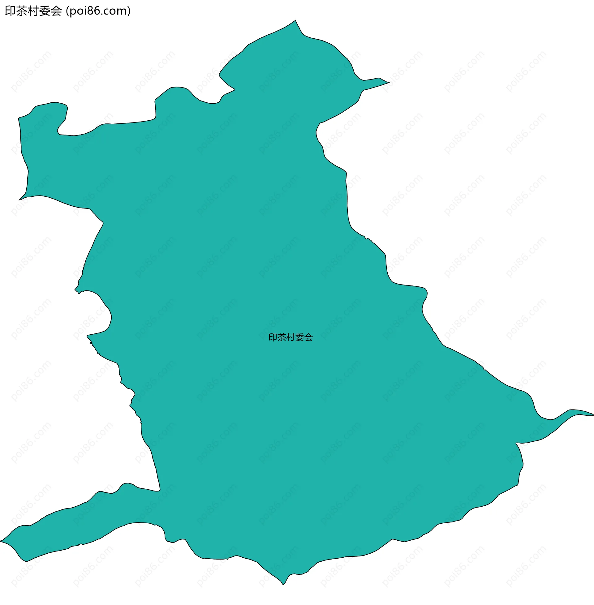 印茶村委会边界地图